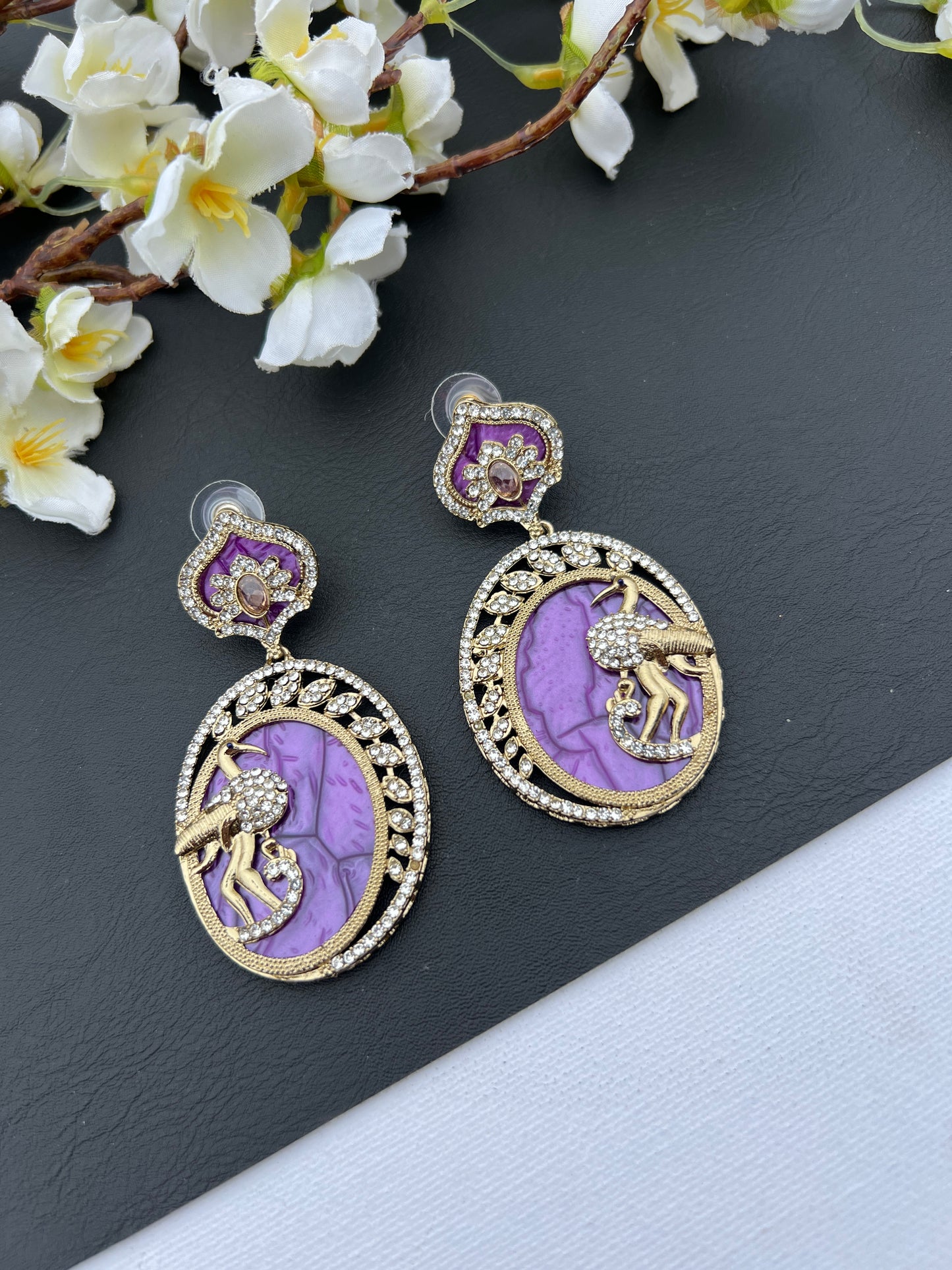 Lavender zercon earrings