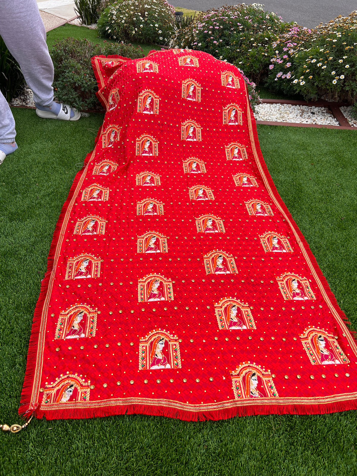 Doli style embroidered dupatta