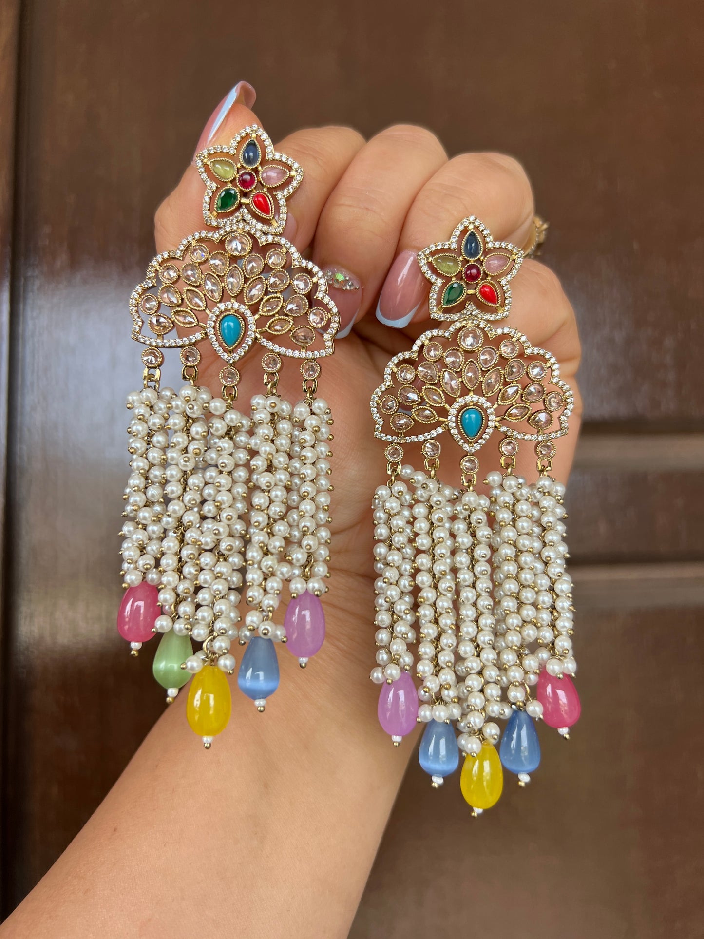 Dilbar statement earrings