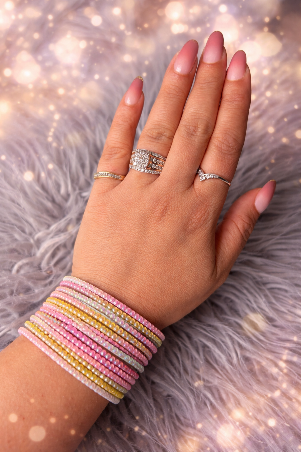 Yutika glass raindrop bangles