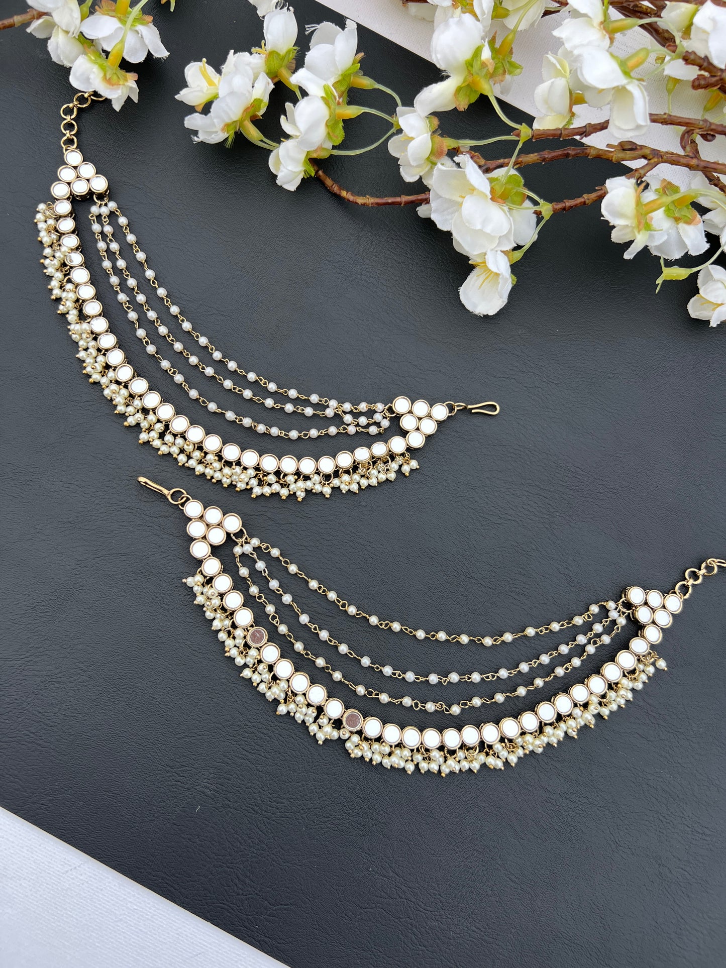 Keesha mirror ear chains