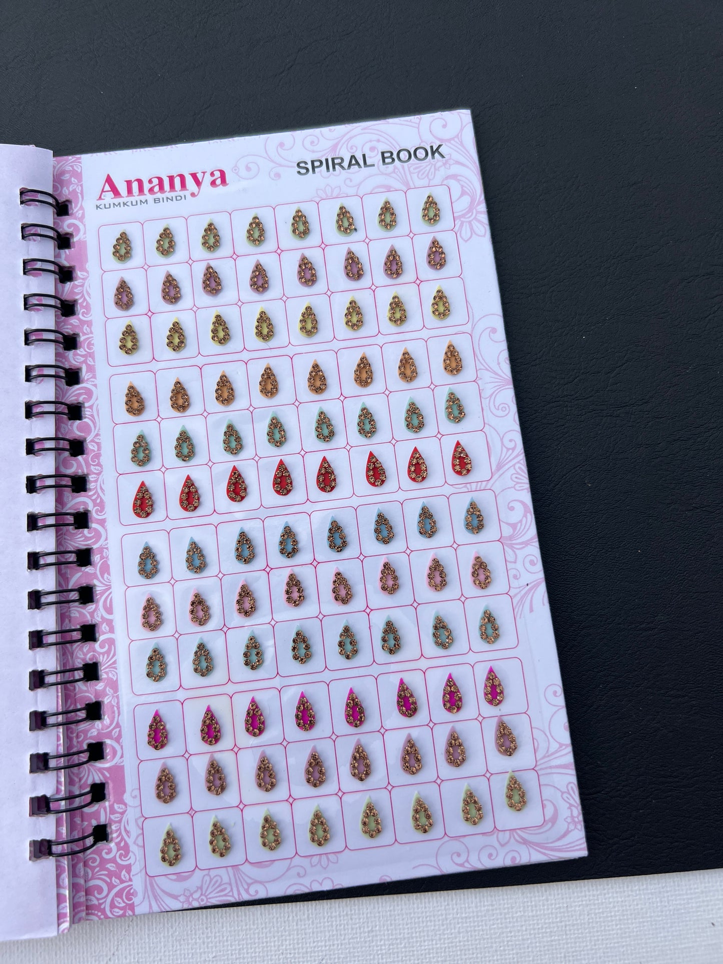 Pastel colours Border stone bindi book (960 bindi)