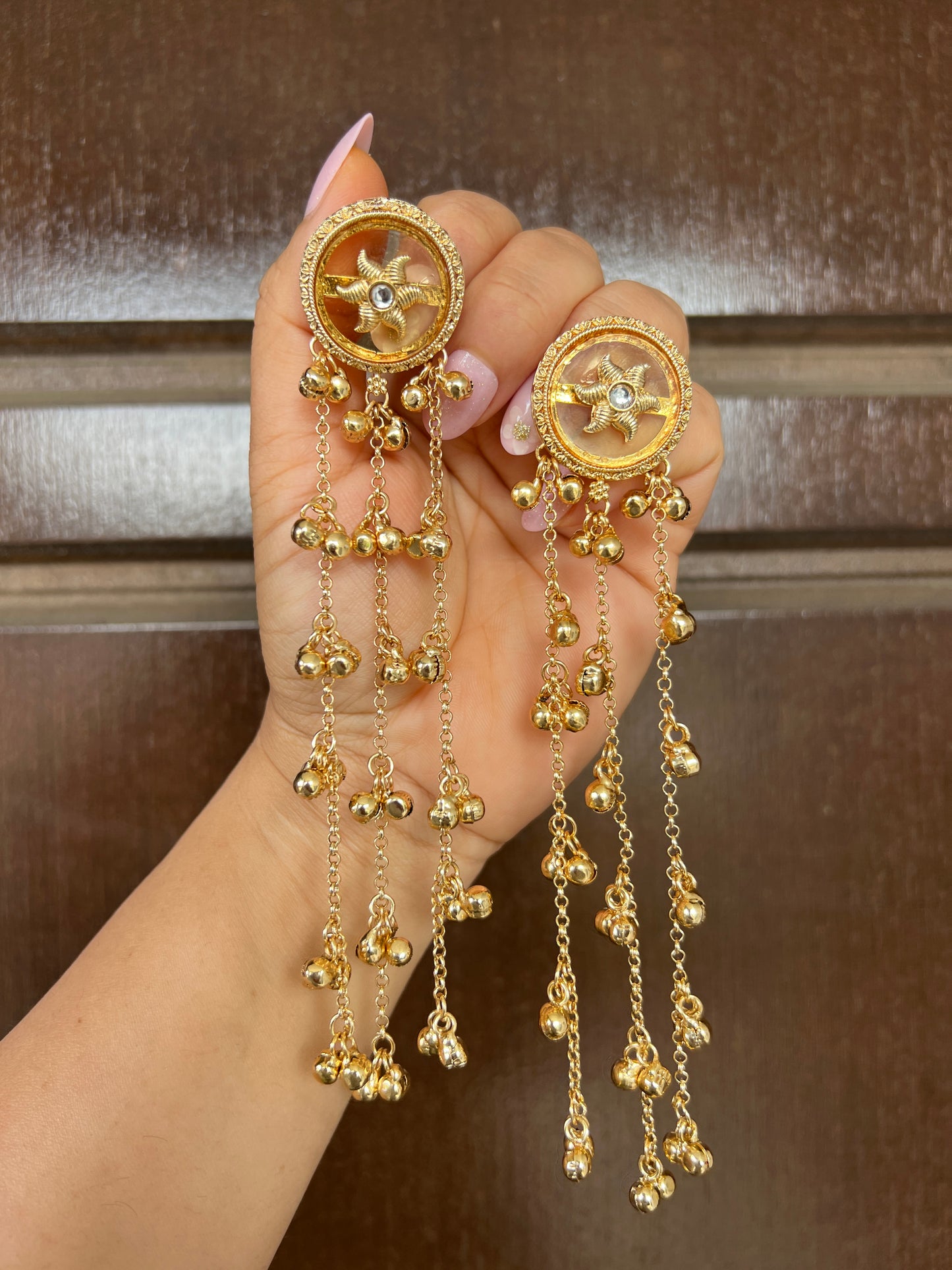 Mitanshi long Kashmiri earrings