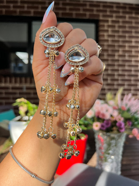 Golden Kashmiri earrings