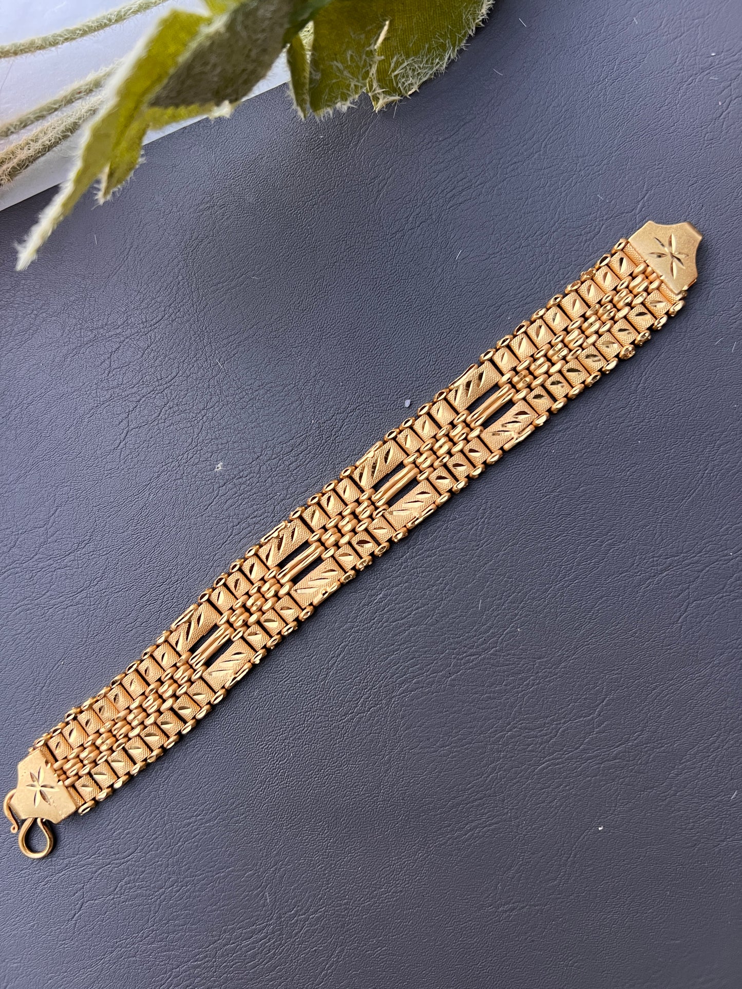 Mens gold plated bracelet