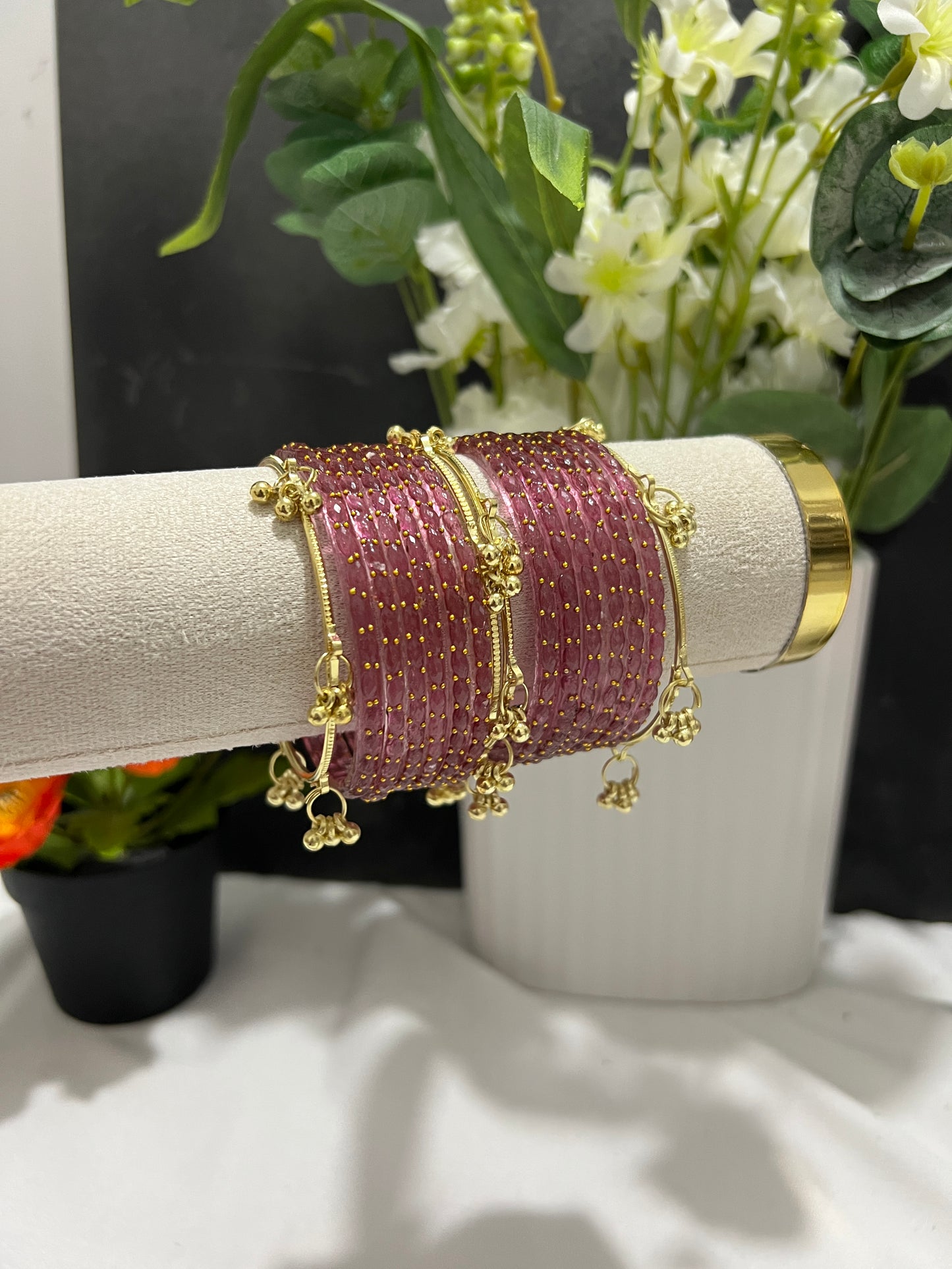Onion colour Kashmiri bangles
