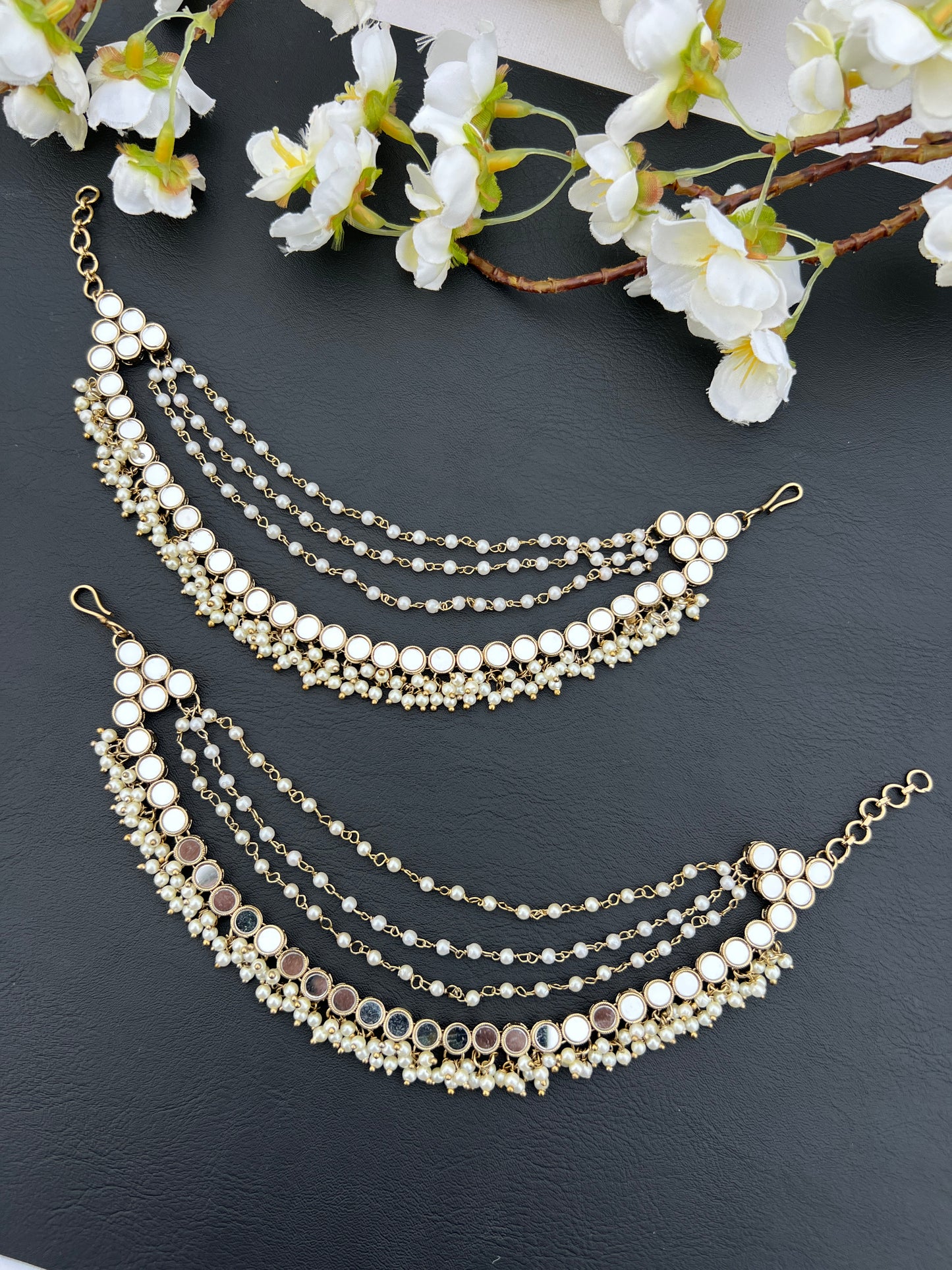 Keesha mirror ear chains