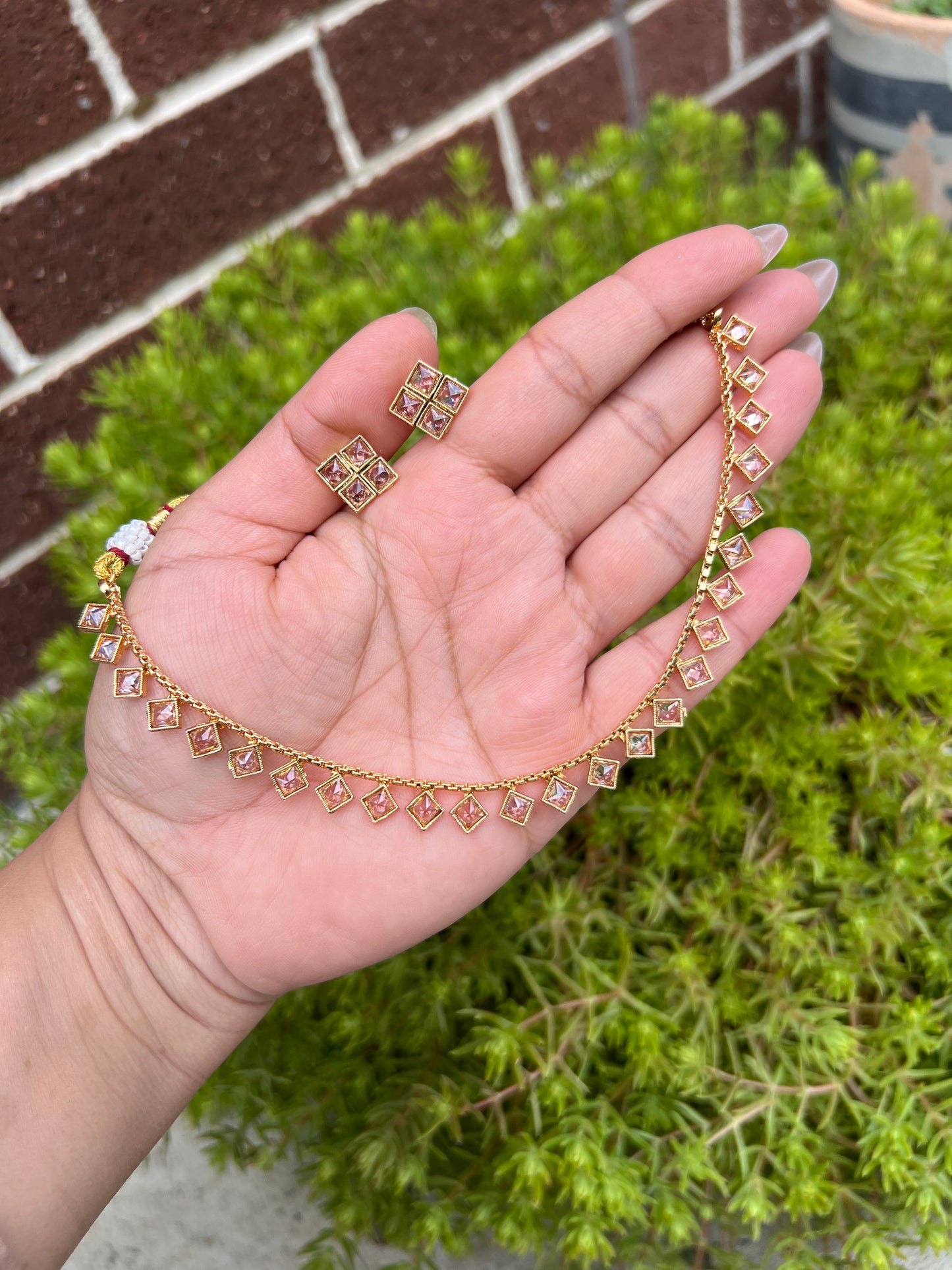 Kamya gold plated neckline set