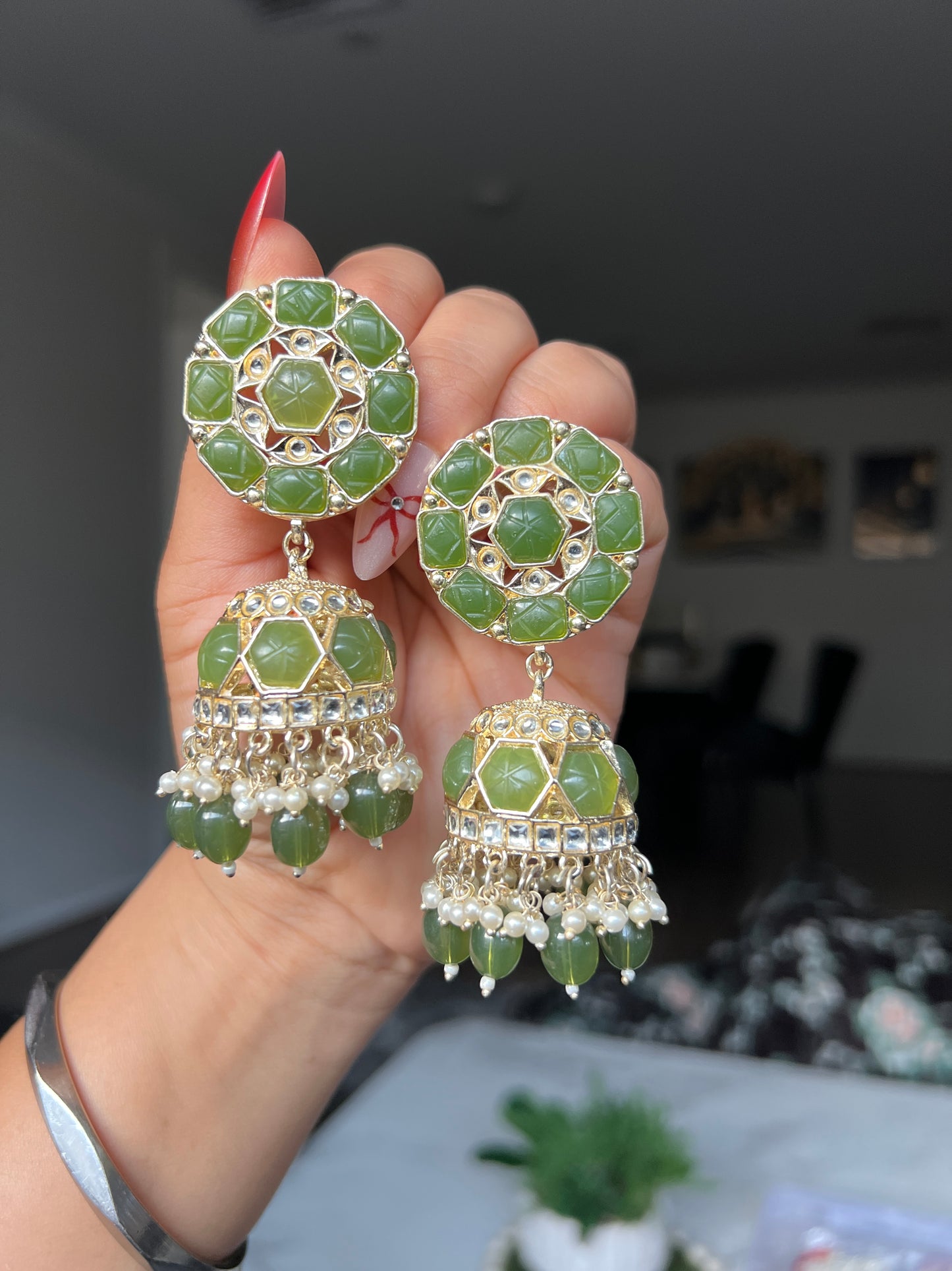 Meerakshi jhumka earrings