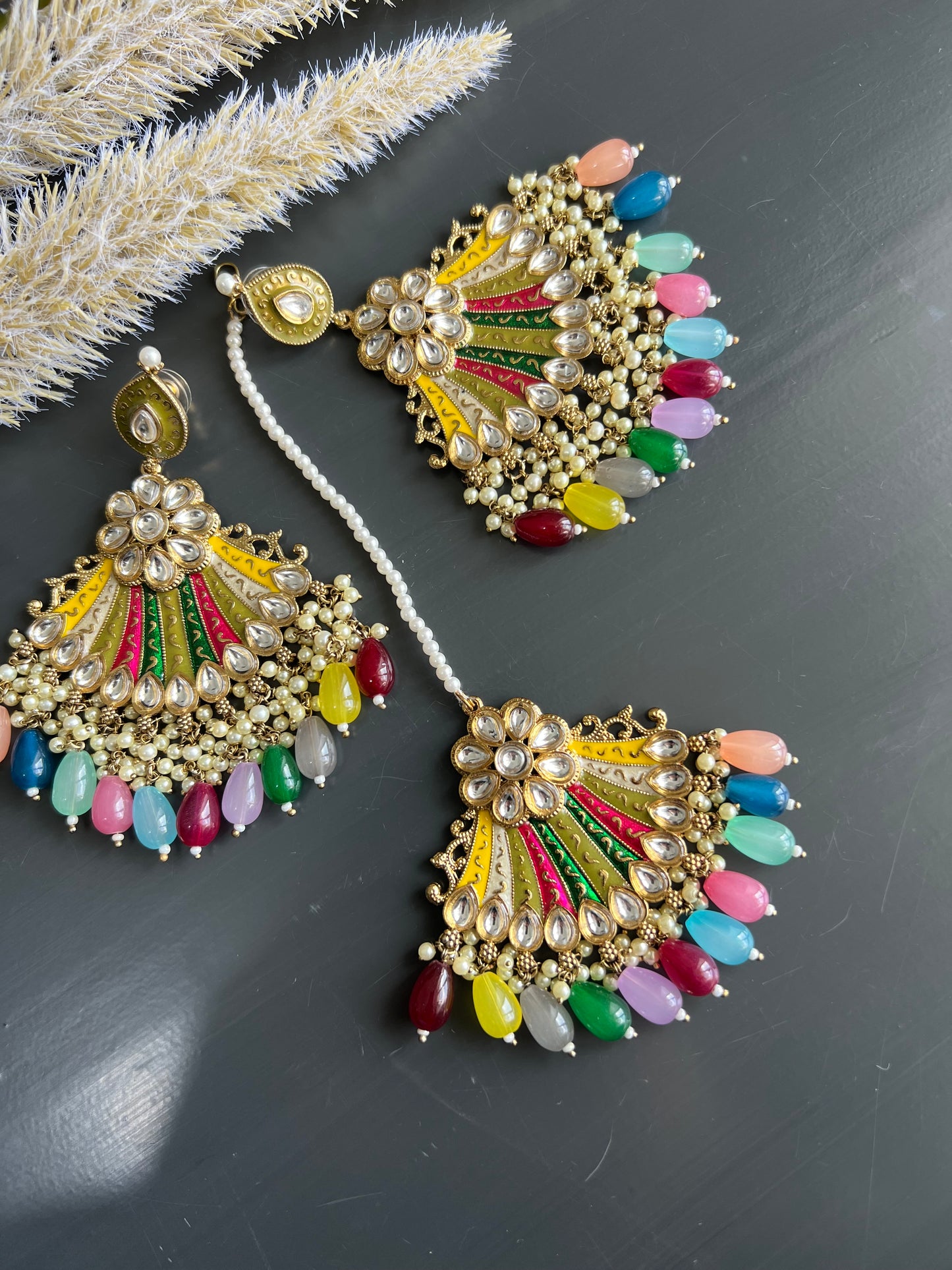 Beena earrings & tikka