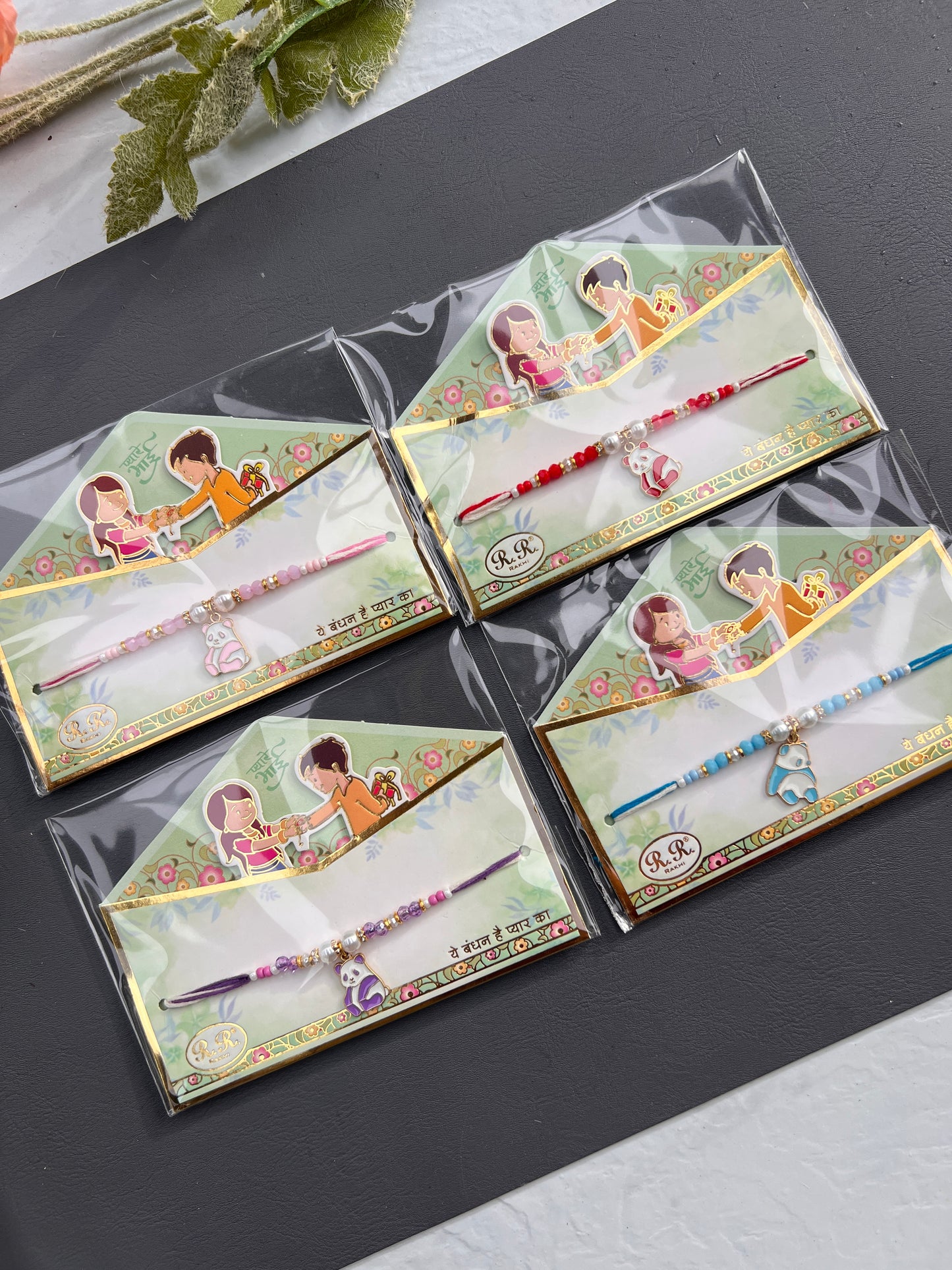 Panda kida rakhi assorted colours