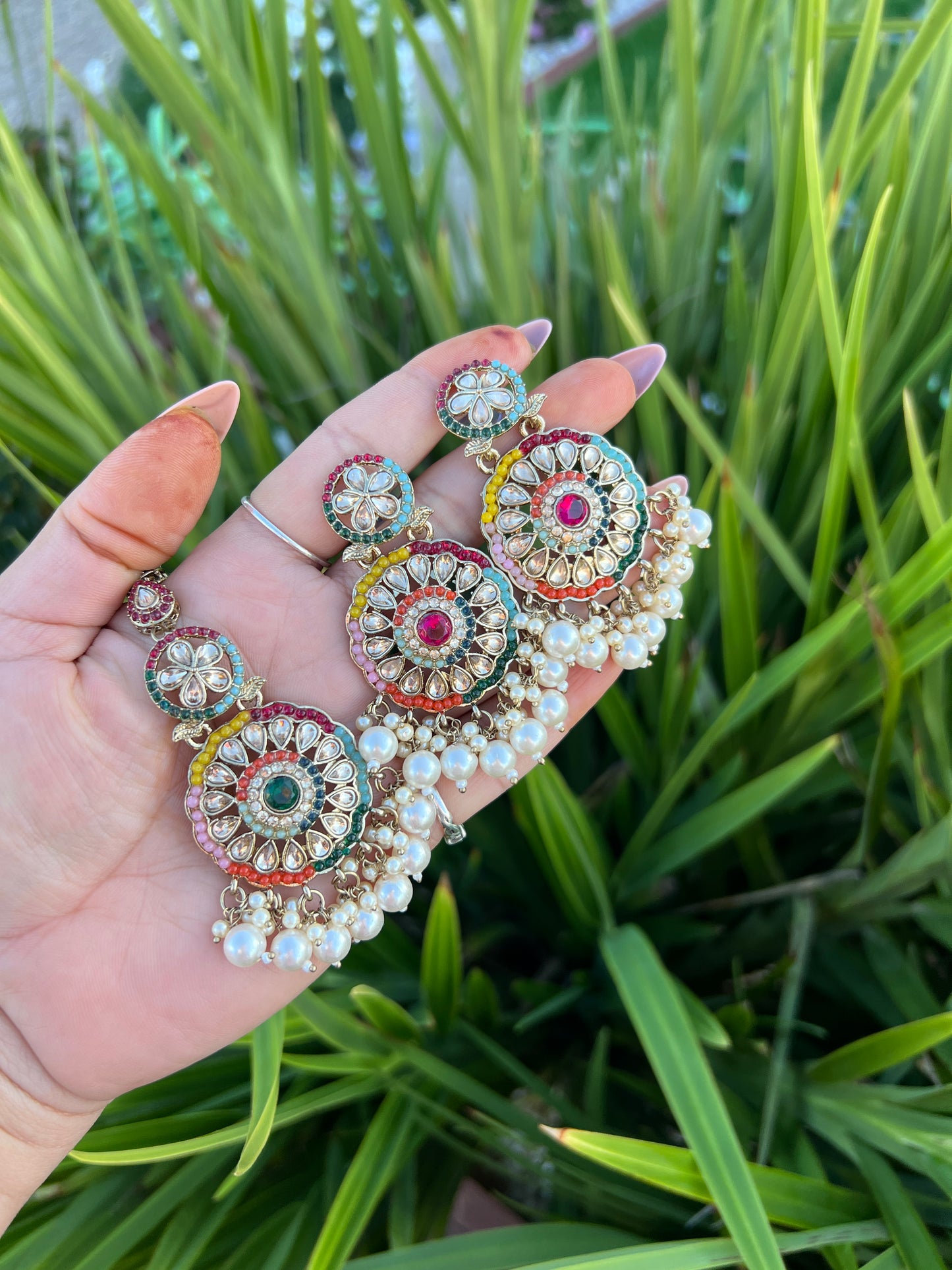 Abeer earrings & tikka