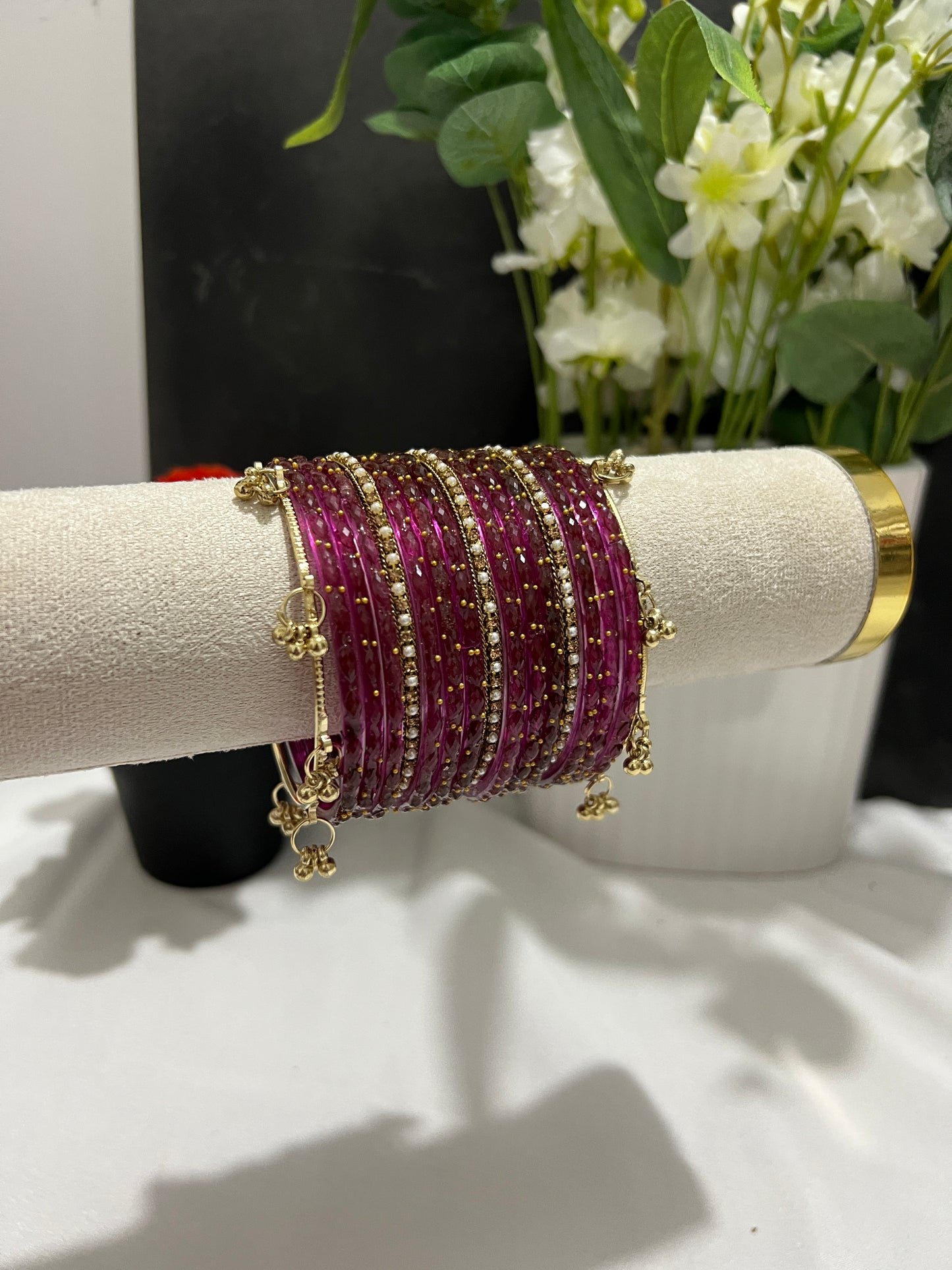 Purple Kashmiri bangles