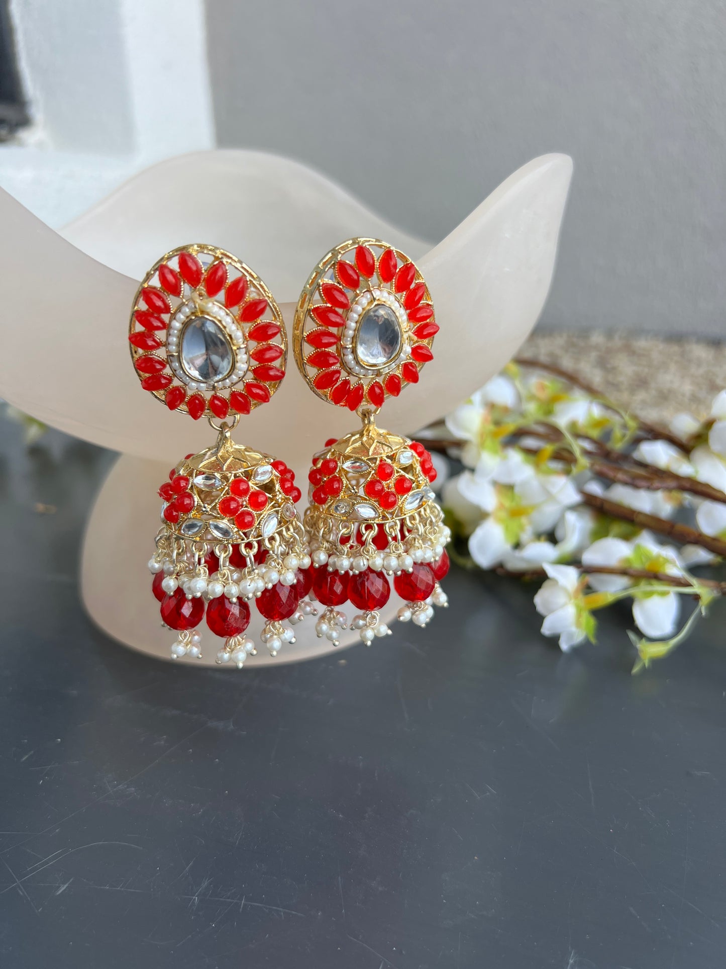 Plakshi jhumki earrings