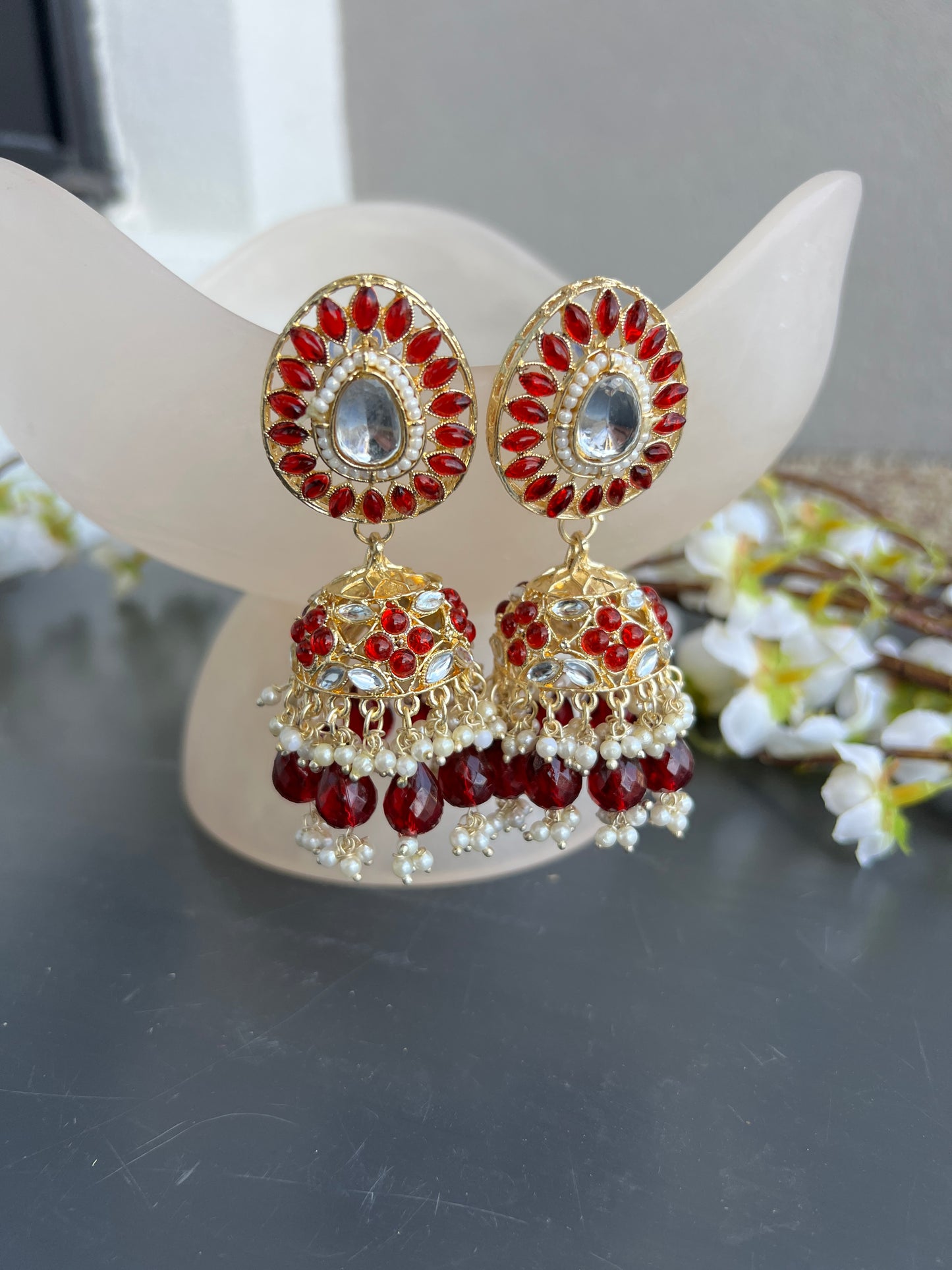 Plakshi jhumki earrings