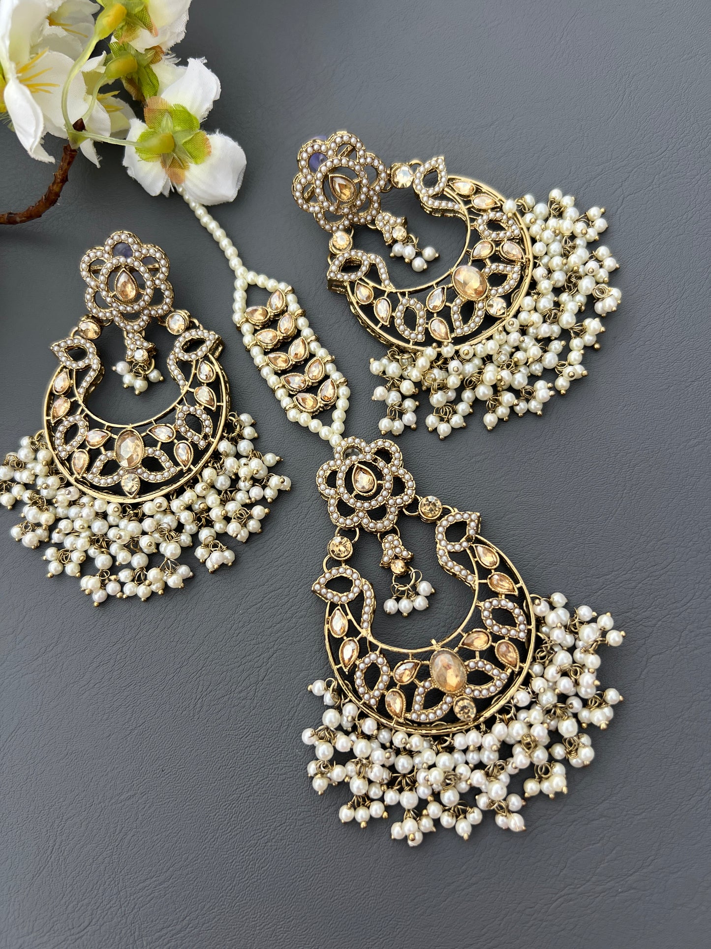 Shahin earrings & tikka set