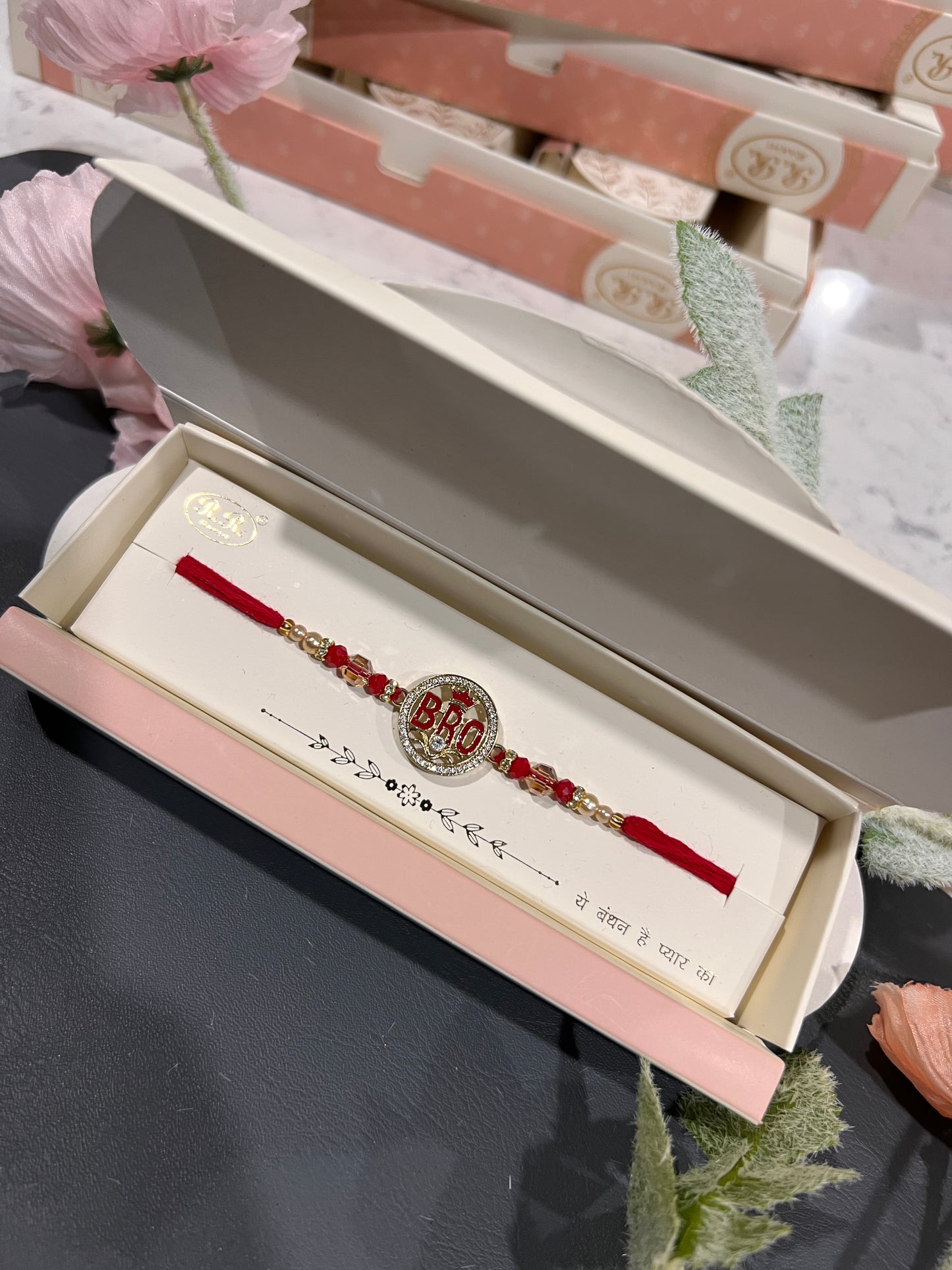 Premium Bhai America diamond rakhi