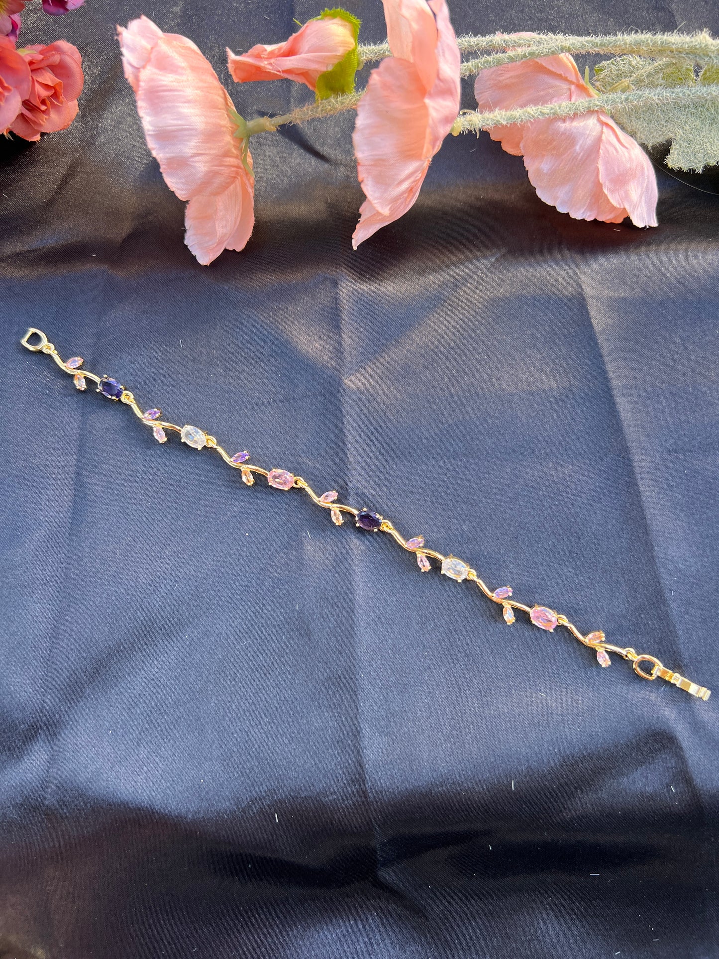 🌷 Stainless Steel Tulip & Floral Vine Bracelets