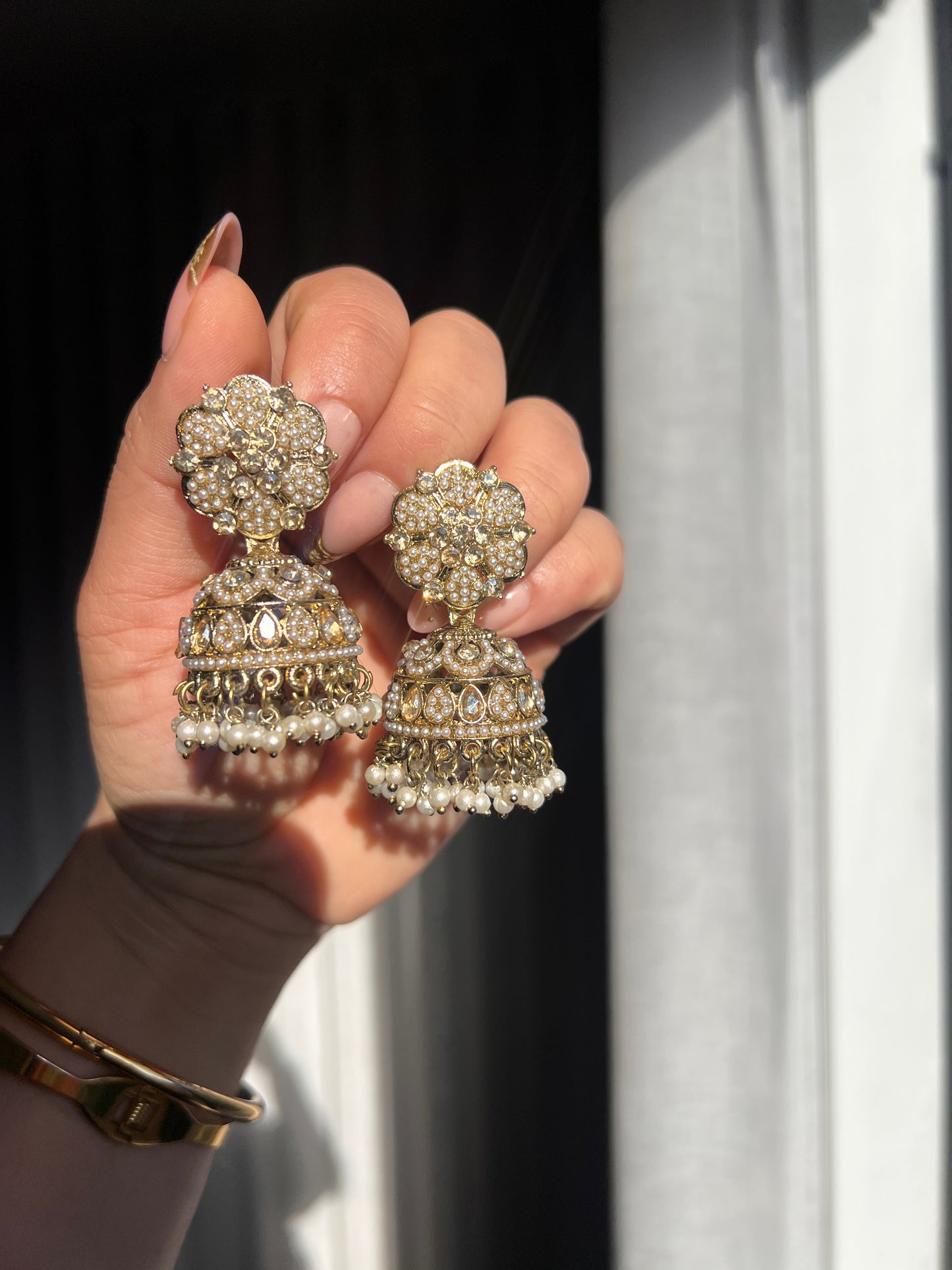 Seema polki jhumki earrings