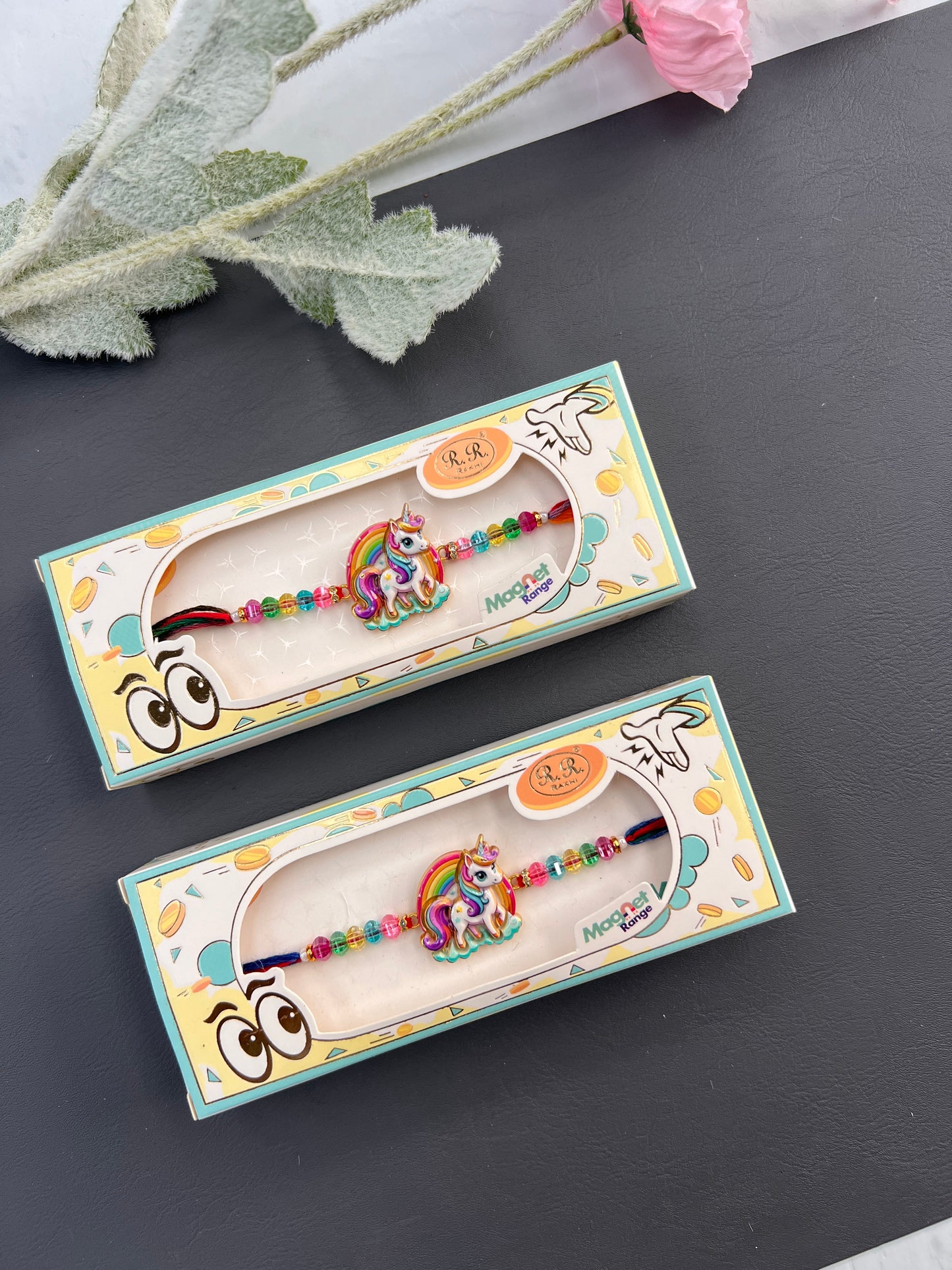 Unicorn Kids magnetic Rakhi