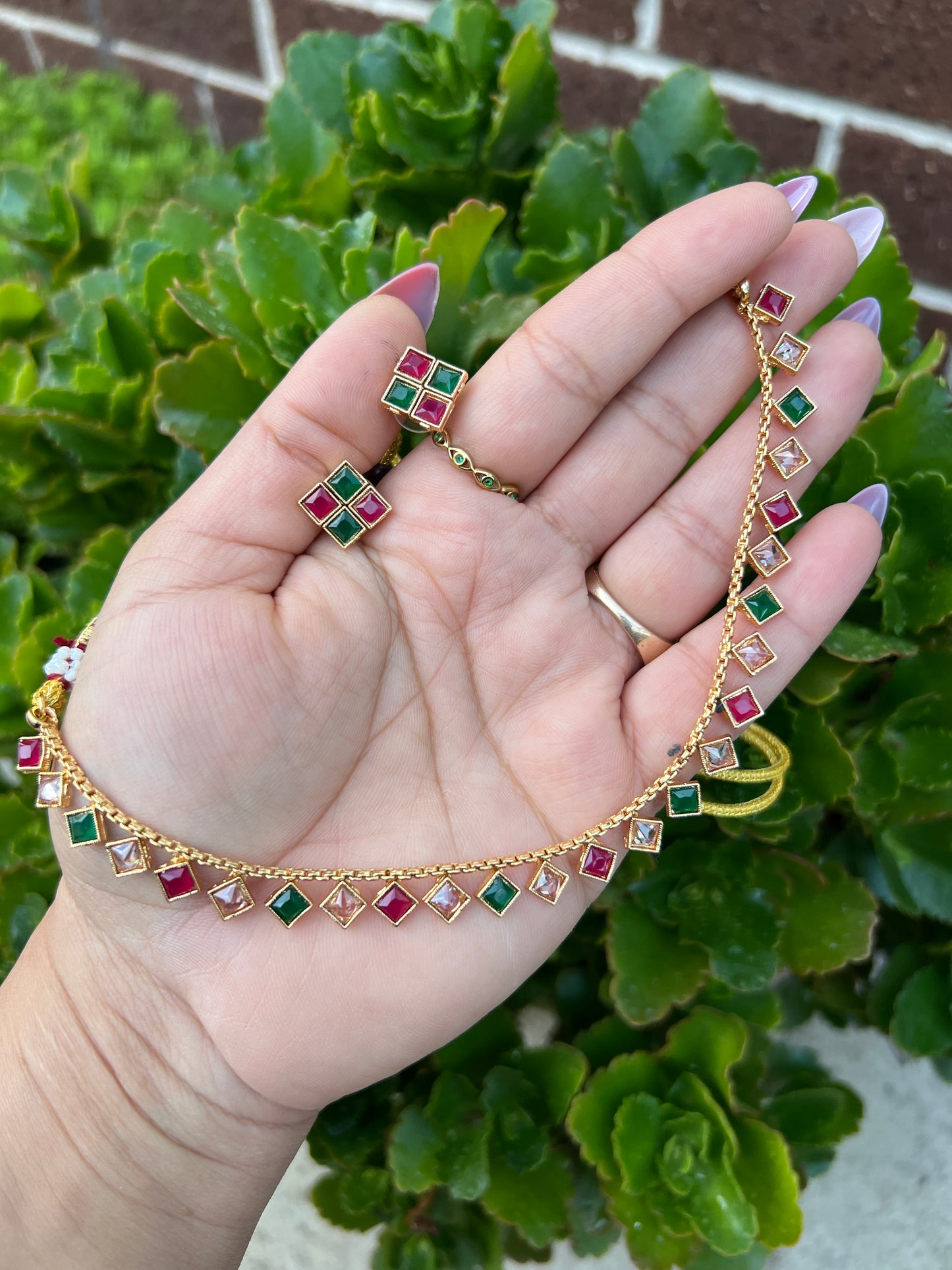 Kamya gold plated neckline set