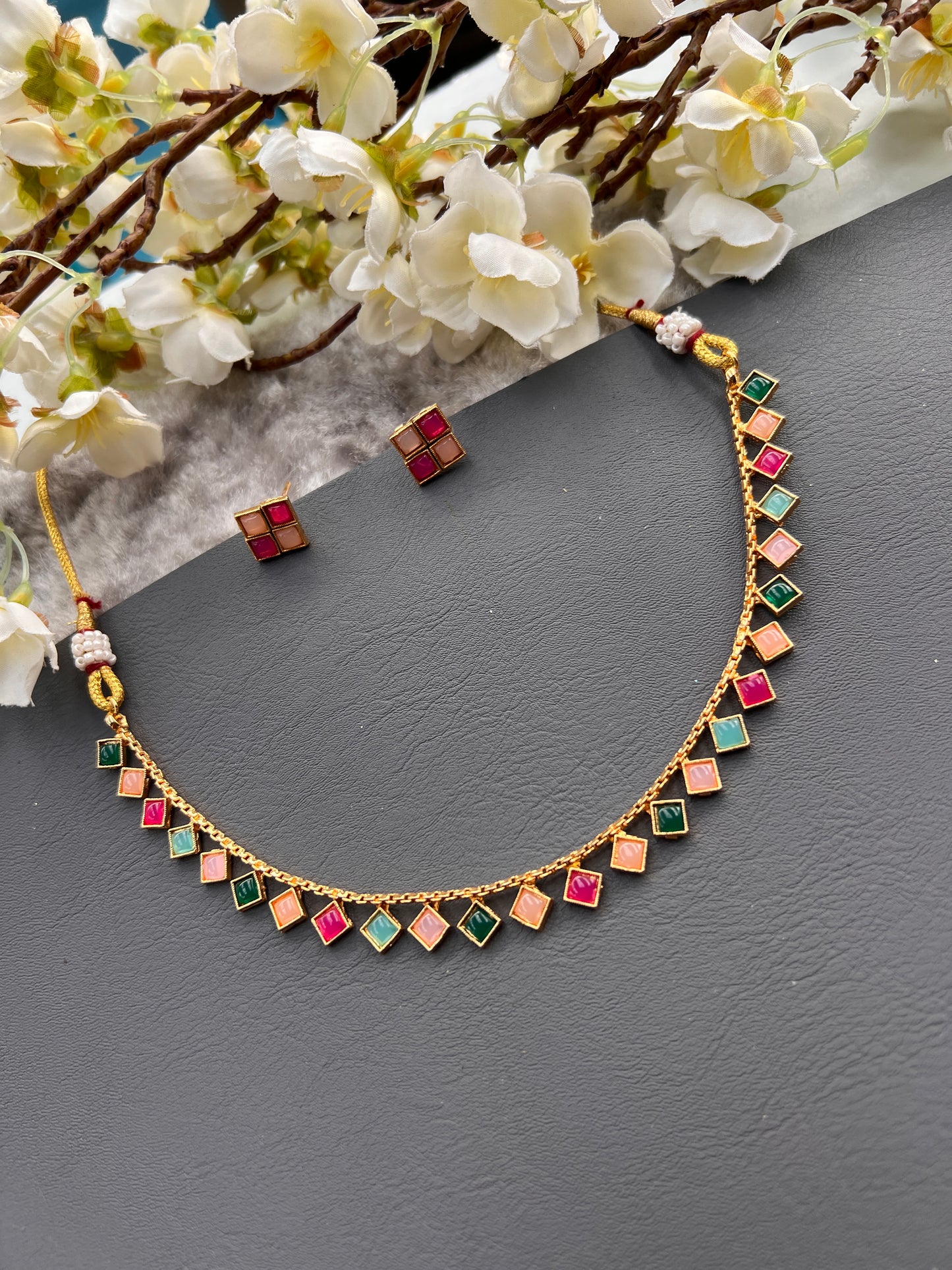 Kamya gold plated neckline set