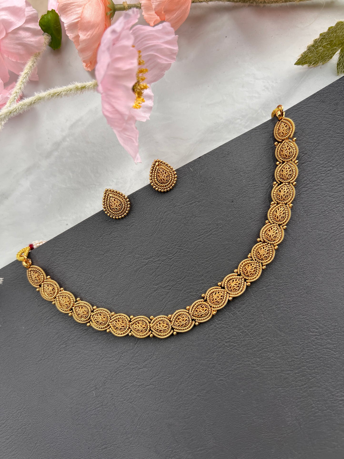 The Rasha Antique Gold Plated Necklace Set