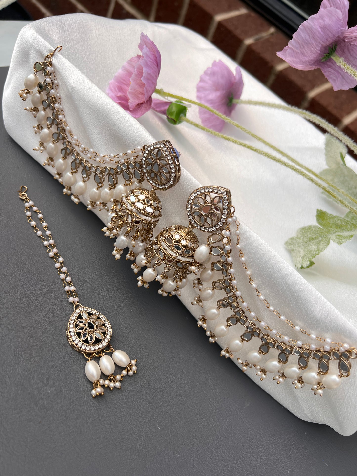 The Meera Sahar Jhumka & Tikka Set