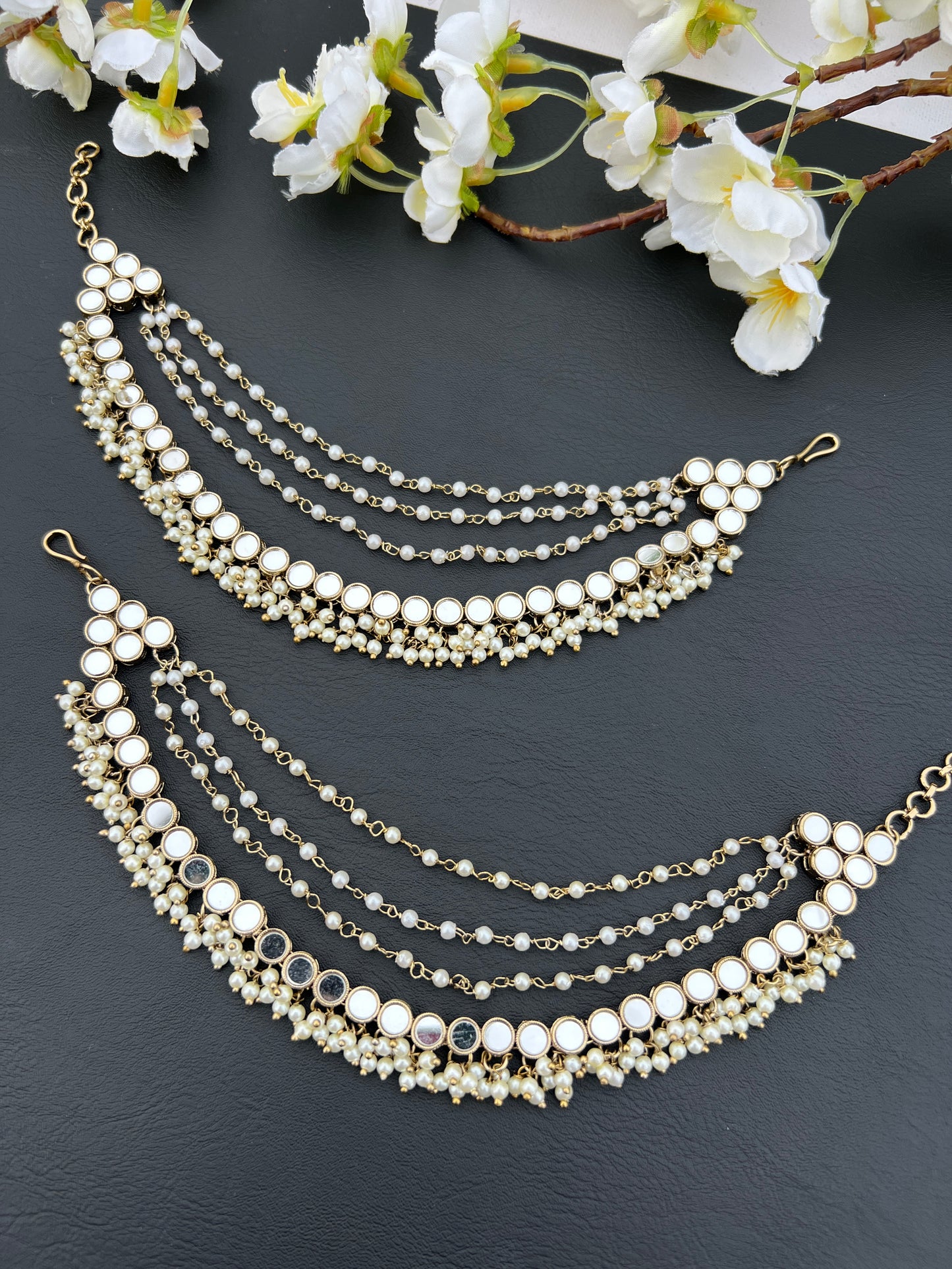 Keesha mirror ear chains