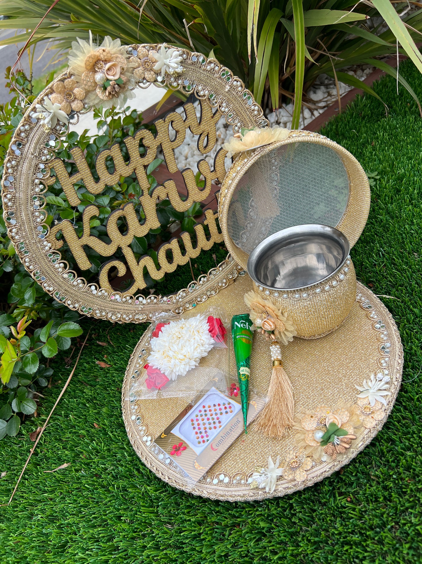 Happy Karwa chauth unique thali set