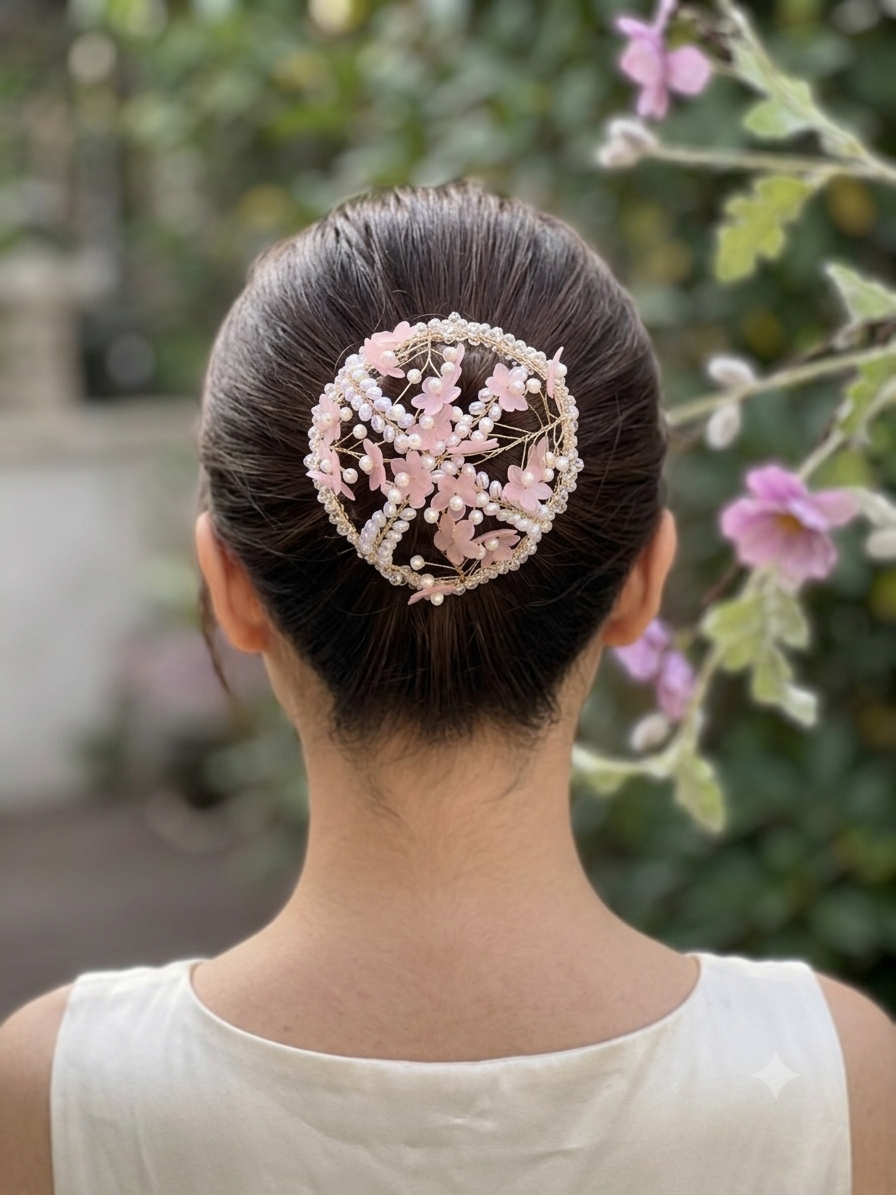 Royal Pearl & Crystal Juda Cover / Hair Ring