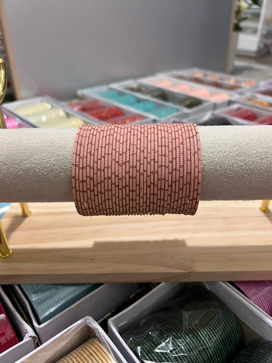 Peach metal bangles