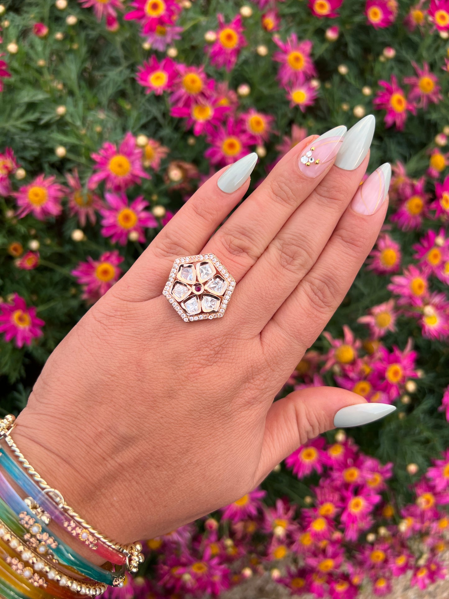 Sanam Moisanite rings