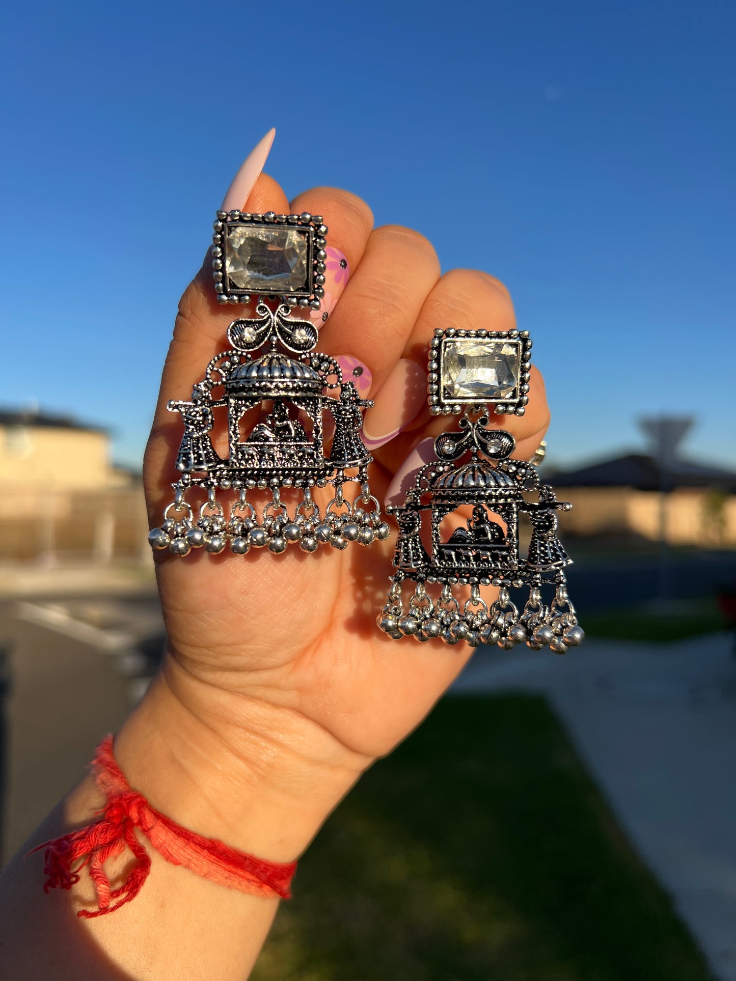 German silver doli earrings