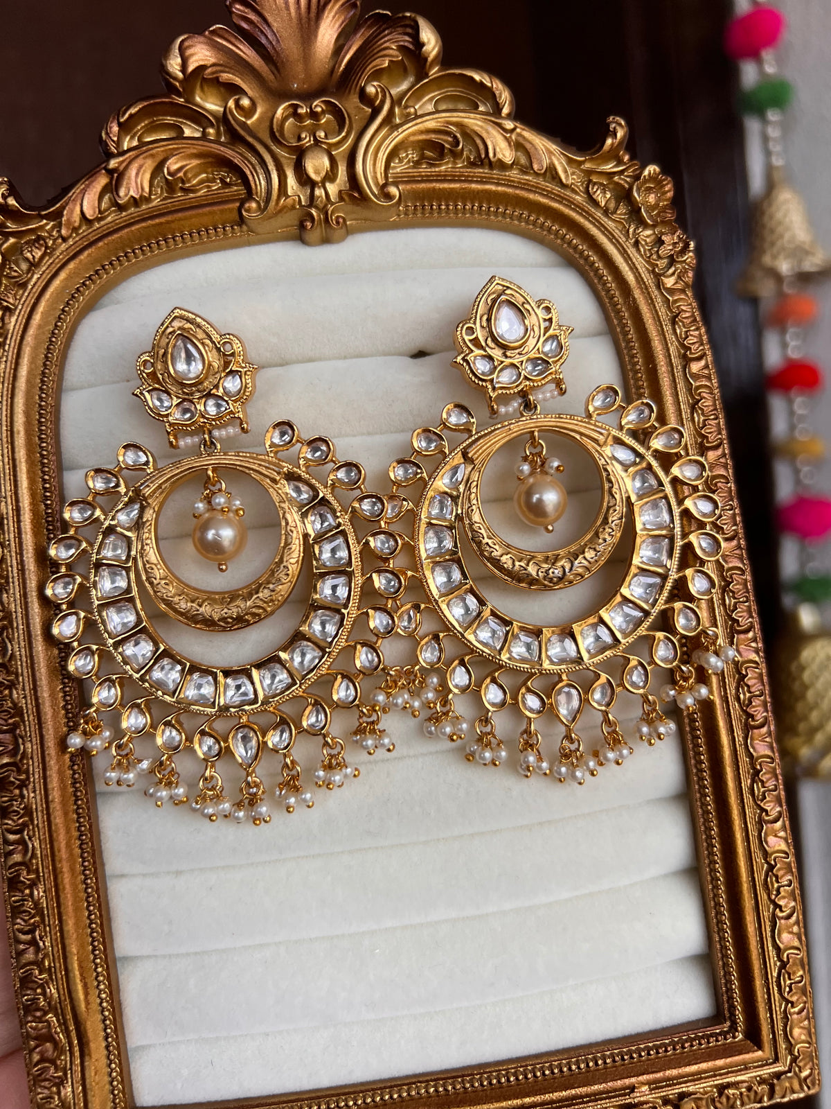 Royal Kundan Chandbali Earrings
