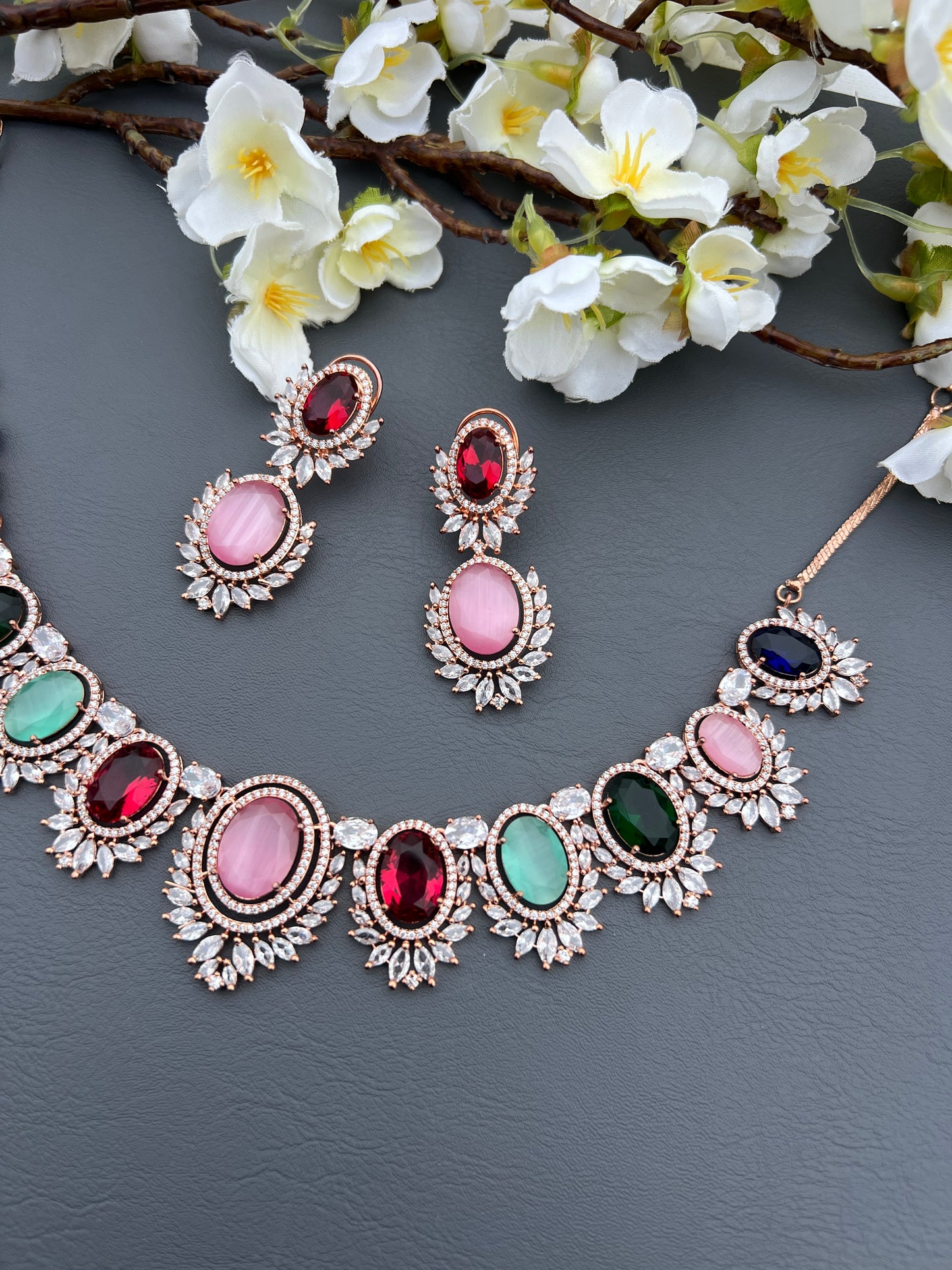 Rozina American diamond necklace