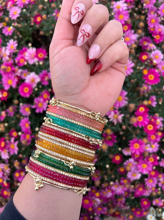 The Navratna Spectrum Bangle Set