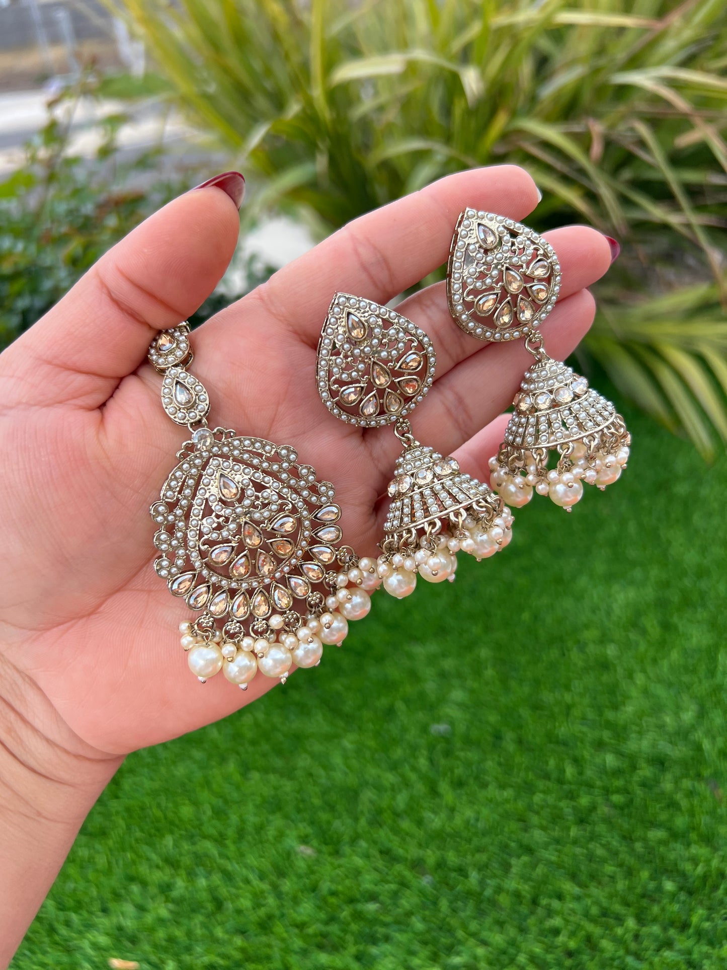 Pakistani jhumki tikka set