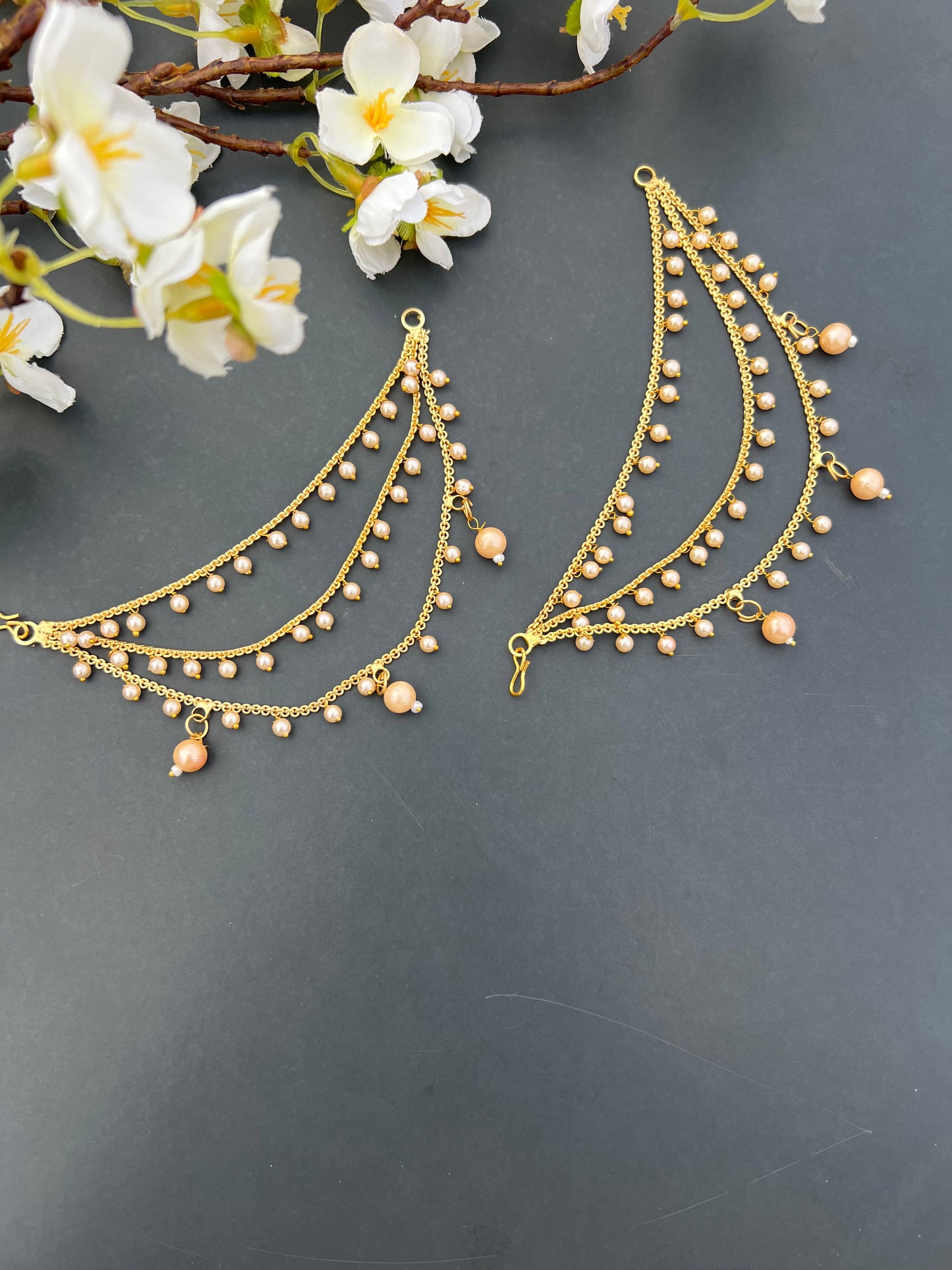 Pearl ear chains