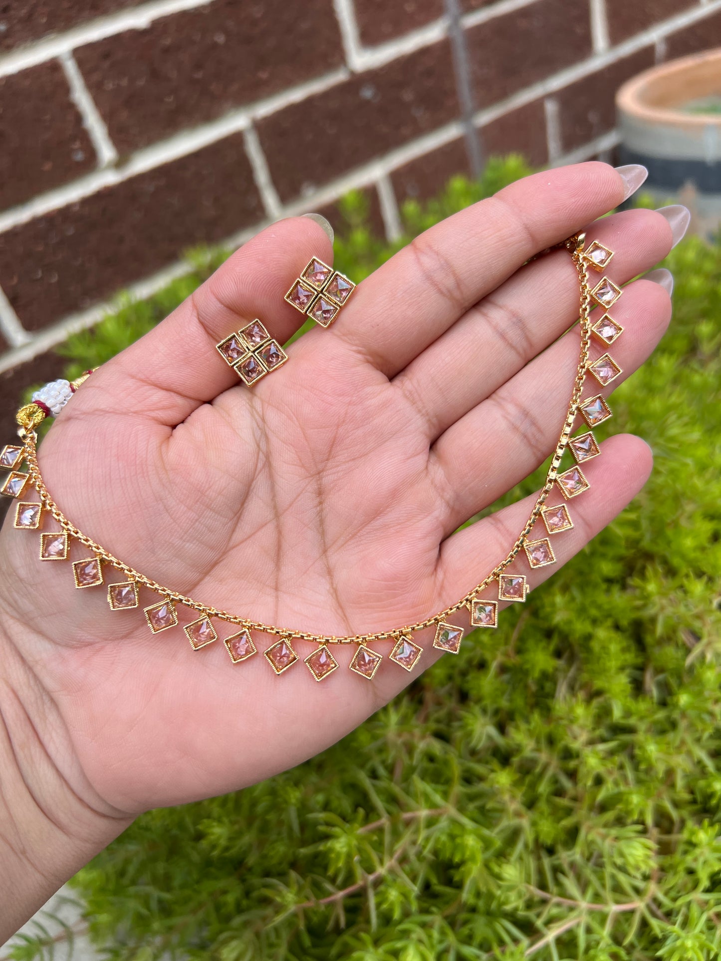 Kamya gold plated neckline set