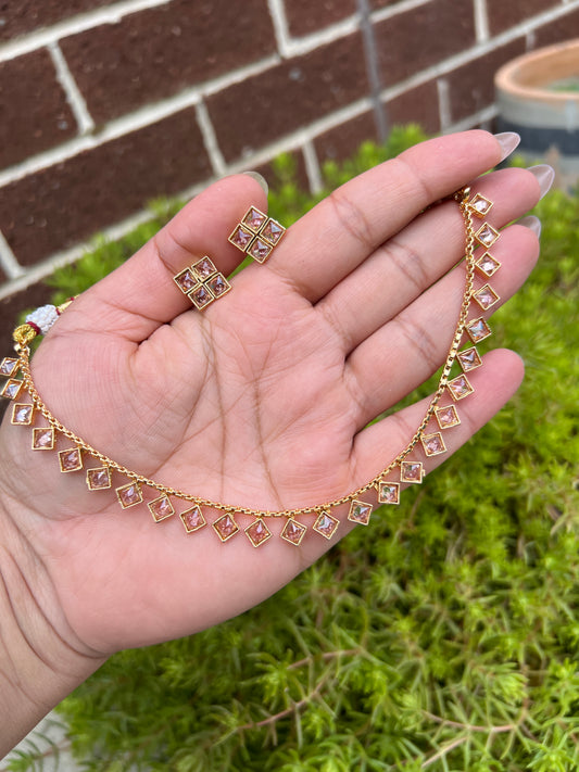 Kamya gold plated neckline set