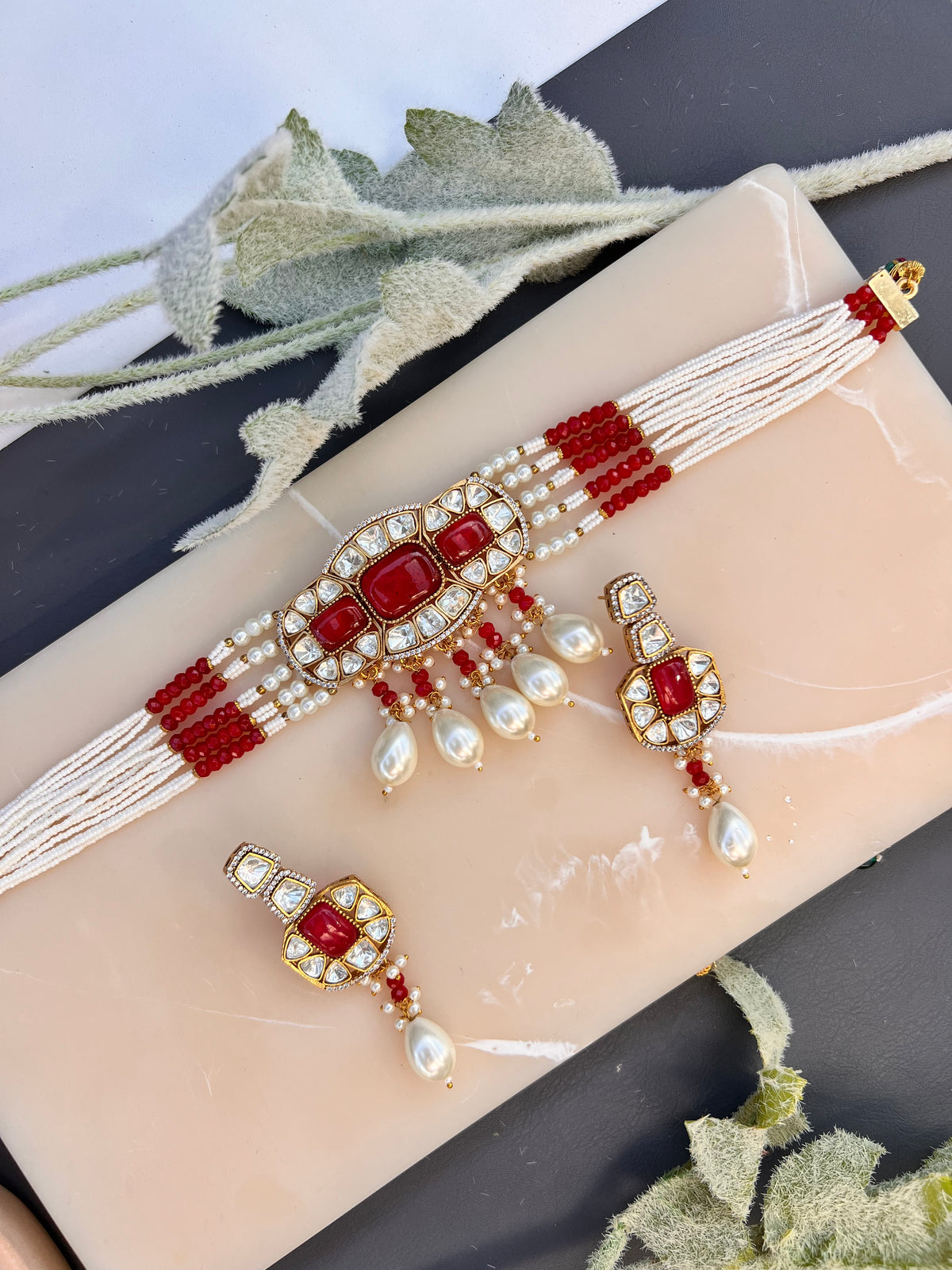 Rasha Uncut kundan choker set