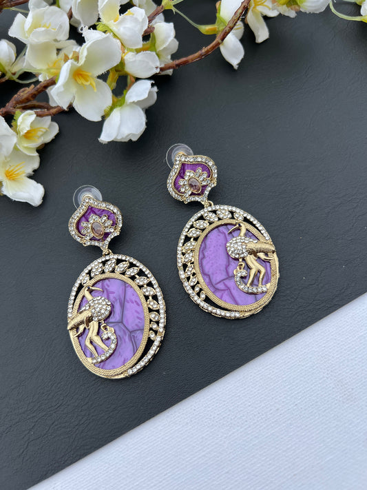 Lavender zercon earrings