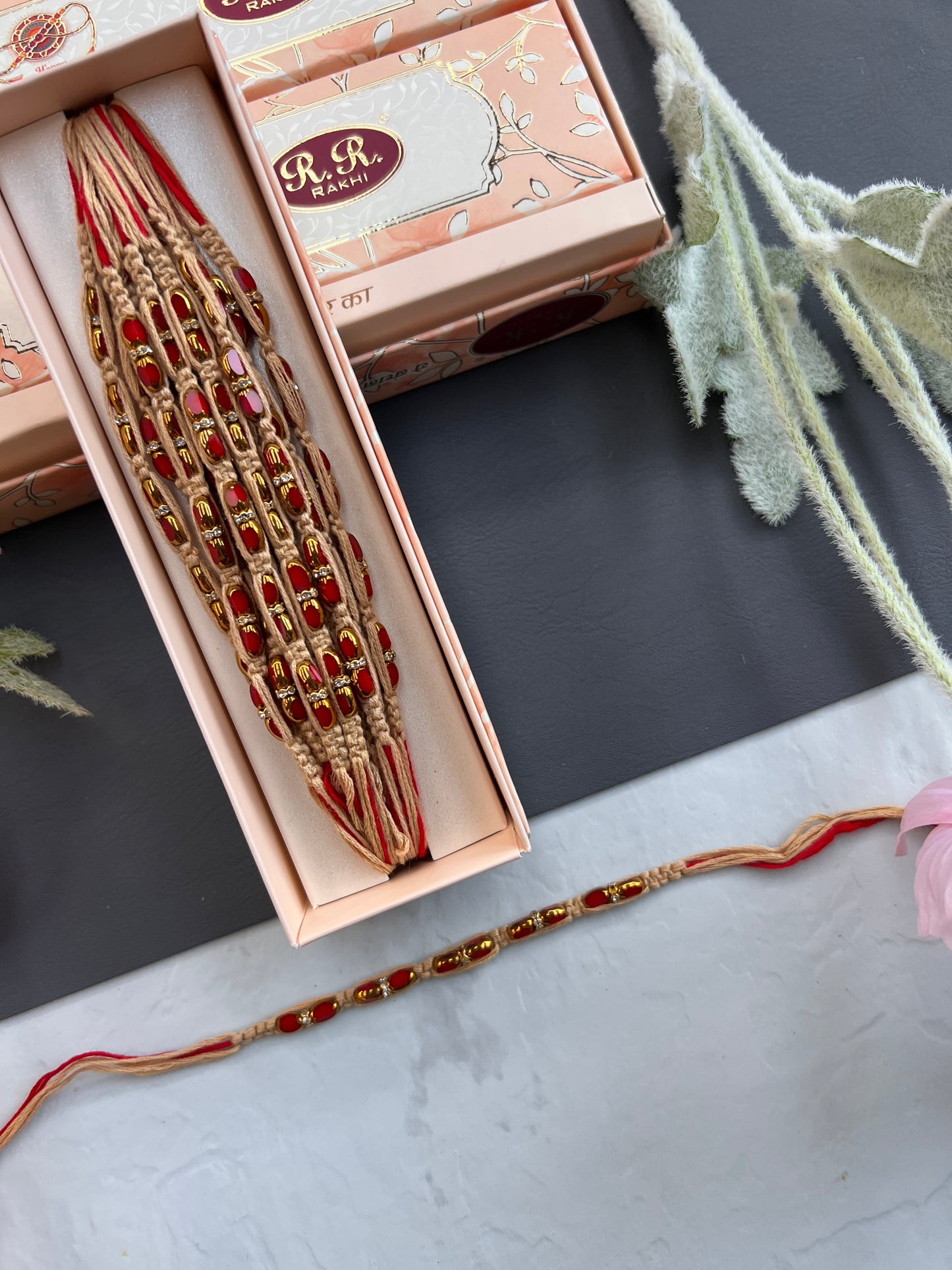 Crystal & Pearl Loaded Rakhi /
Rakhdi Thread ( Per PC)