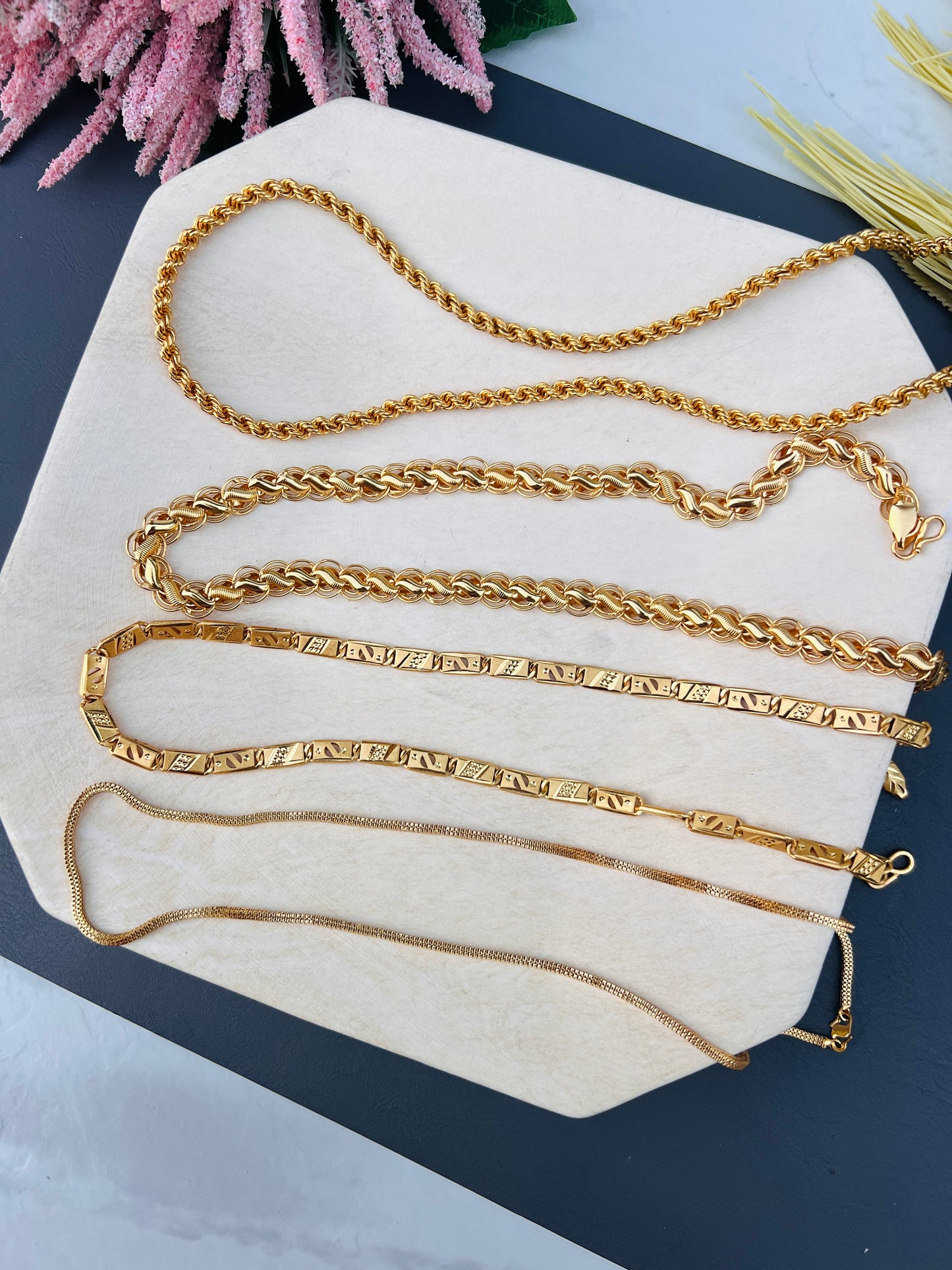Mens gold plated daily wear chain