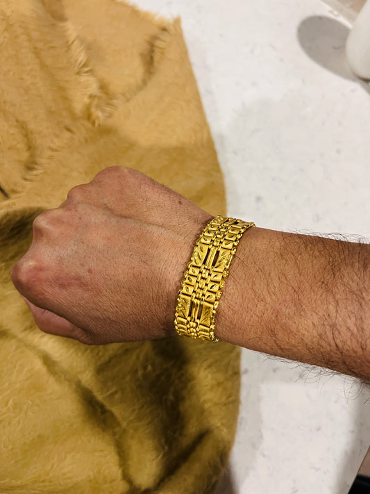 Mens gold plated bracelet
