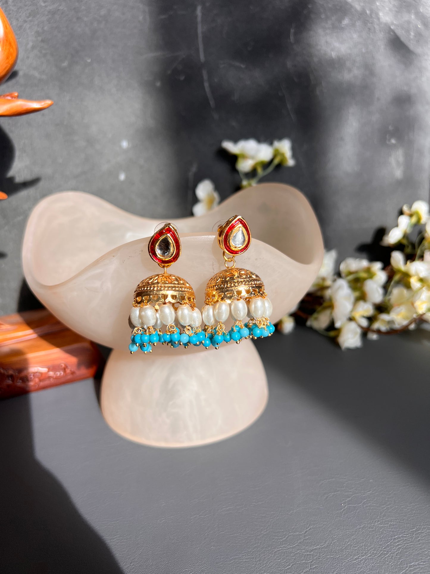 Meenal jhumki earrings