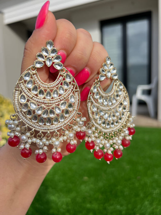 Red earrings