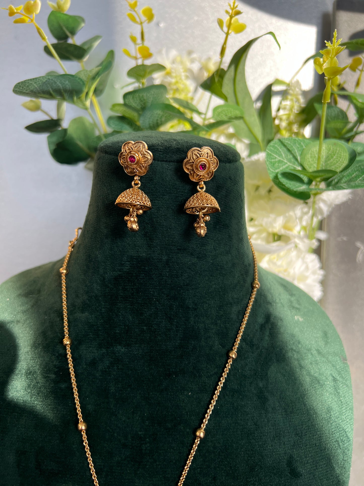 Ruchi mint necklace set