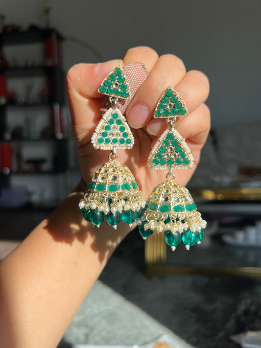 Green earrings